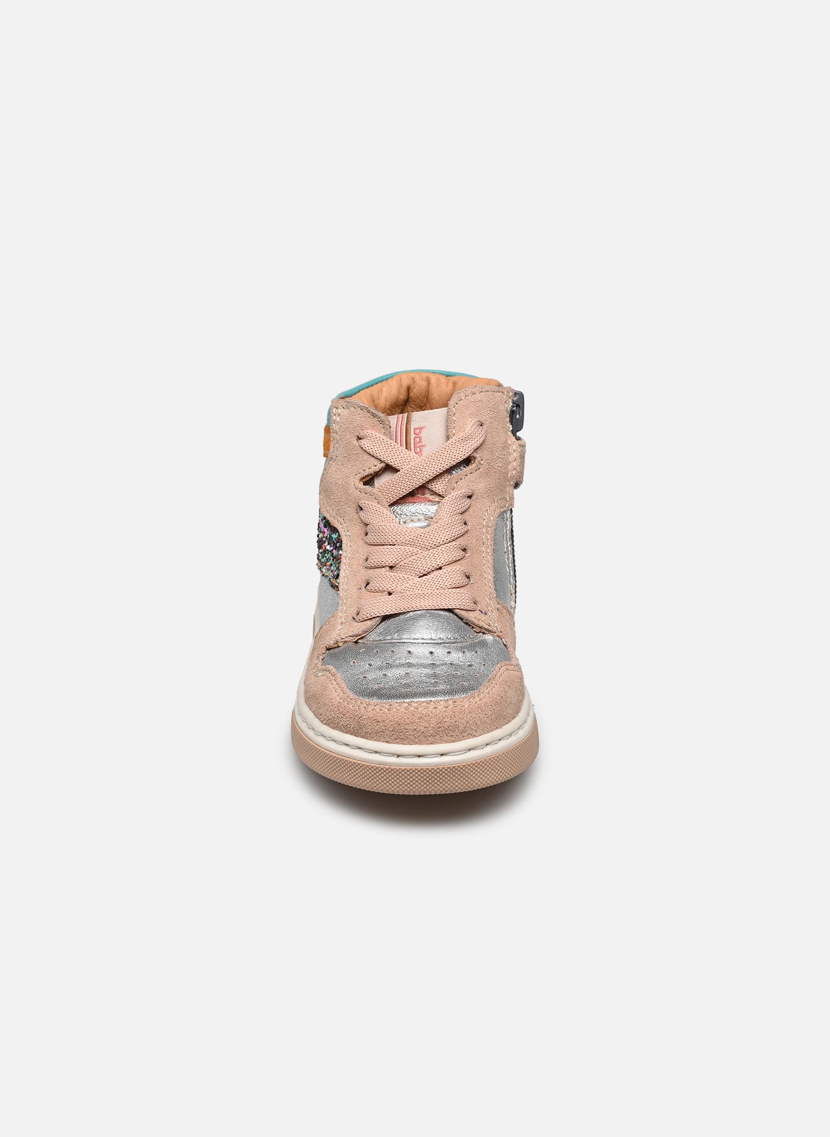 Sneakers alte American bambina multicolore Babybotte Sneakers alte American bambina multicolore MANH ARGENTO/DORA PANNA