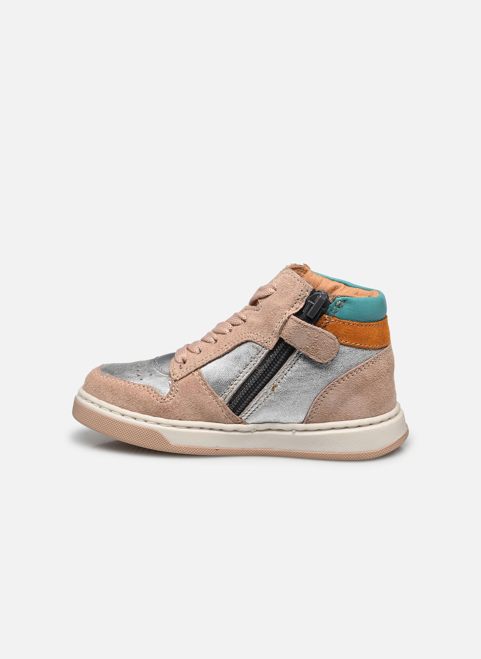 Sneakers alte American bambina multicolore Babybotte Sneakers alte American bambina multicolore MANH ARGENTO/DORA PANNA