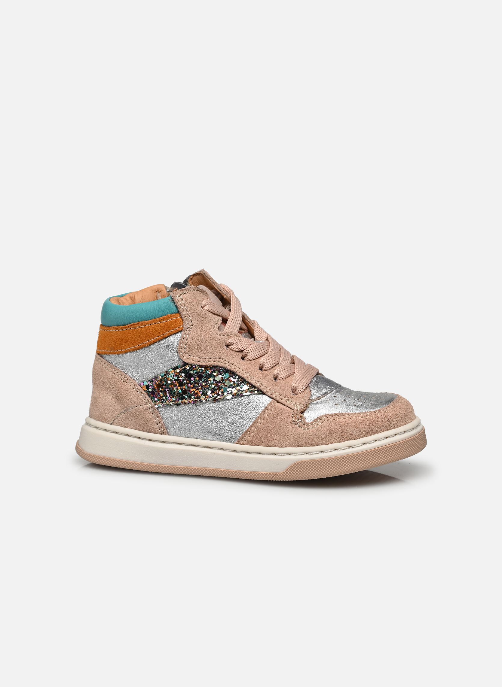Sneakers alte American bambina multicolore Babybotte Sneakers alte American bambina multicolore MANH ARGENTO/DORA PANNA