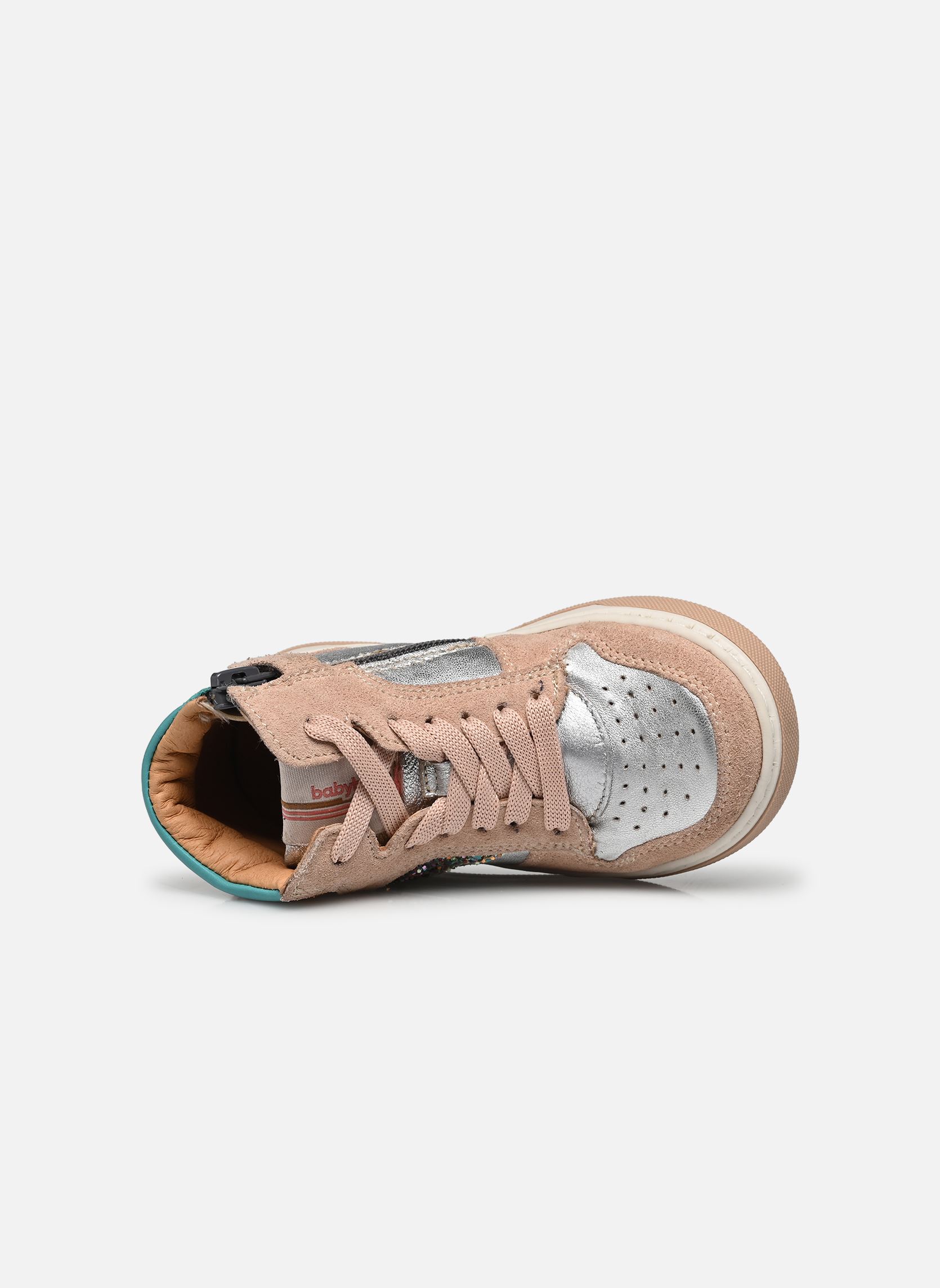 Sneakers alte American bambina multicolore Babybotte Sneakers alte American bambina multicolore MANH ARGENTO/DORA PANNA