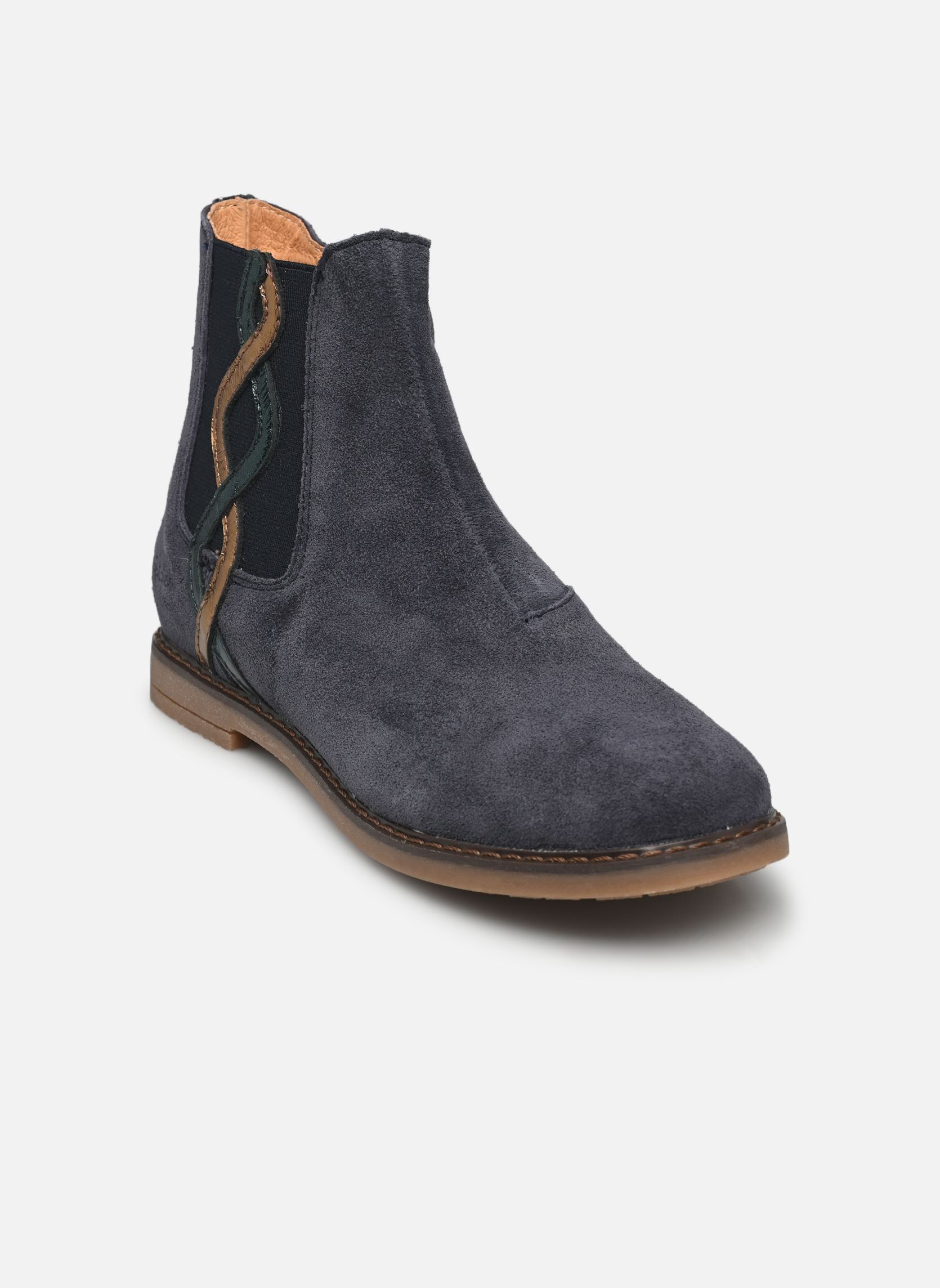Stiefeletten / Ankle Boots Klasse mädchen blau Babybotte Stiefeletten / Ankle Boots Klasse mädchen blau VELOUR BLU/FOX AMBR TRASP