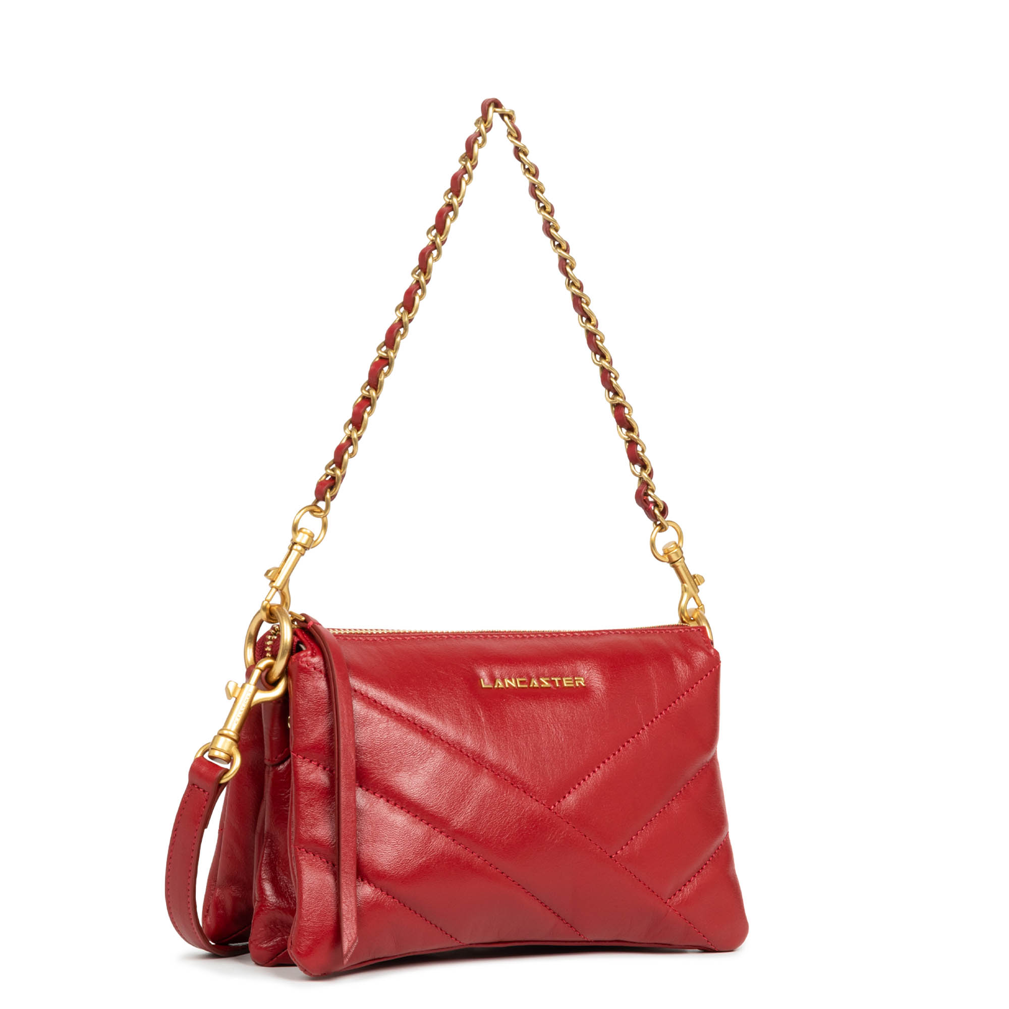 Petite Pochette MARCO DANIELA En Cuir Souple Rouge Brique - Occasion Très Bon état