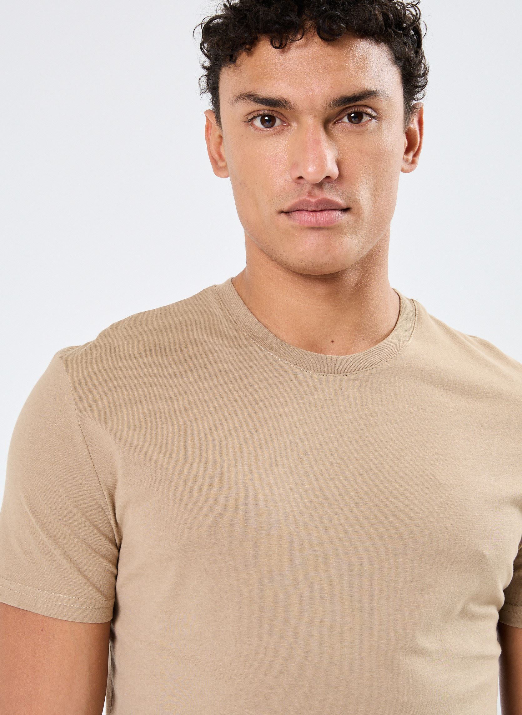 Tee-shirts manches courtes TASKO homme beige MADE BY Tee-shirts manches courtes TASKO homme beige Timber wolf
