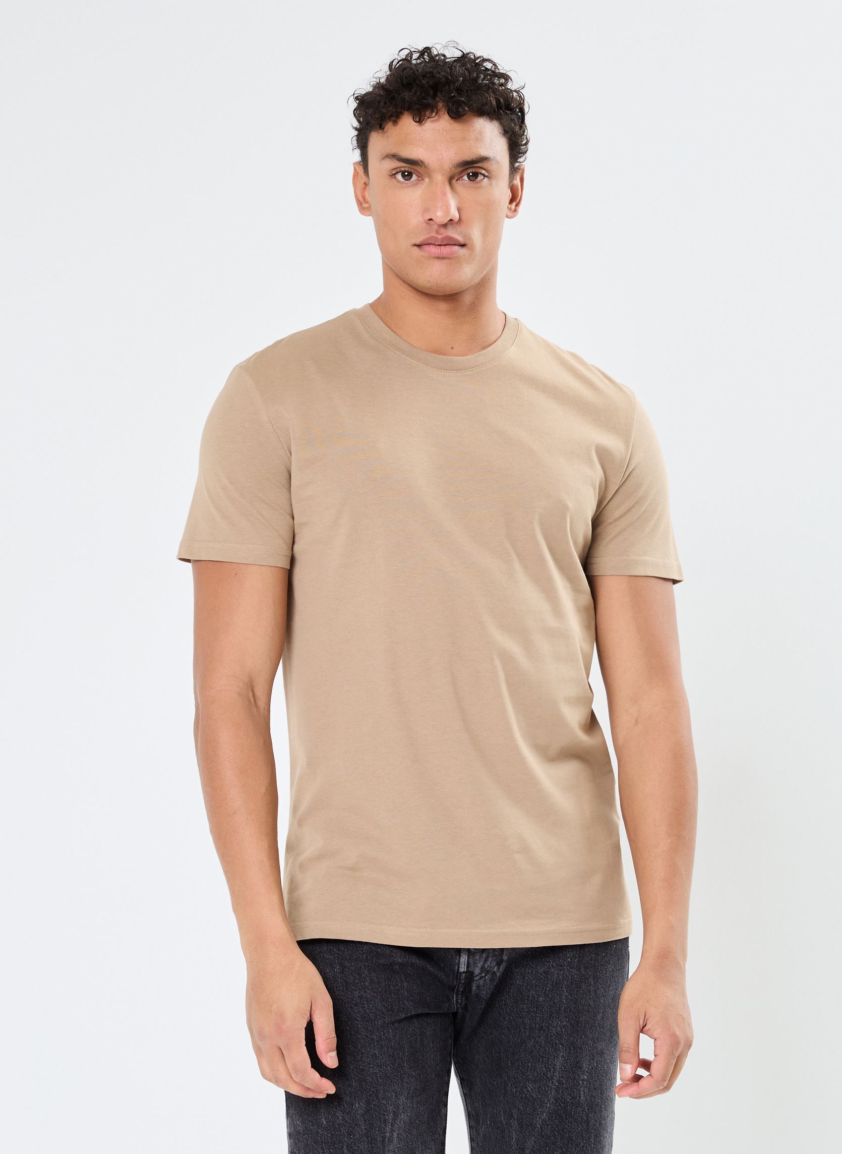 Tee-shirts manches courtes TASKO homme beige MADE BY Tee-shirts manches courtes TASKO homme beige Timber wolf