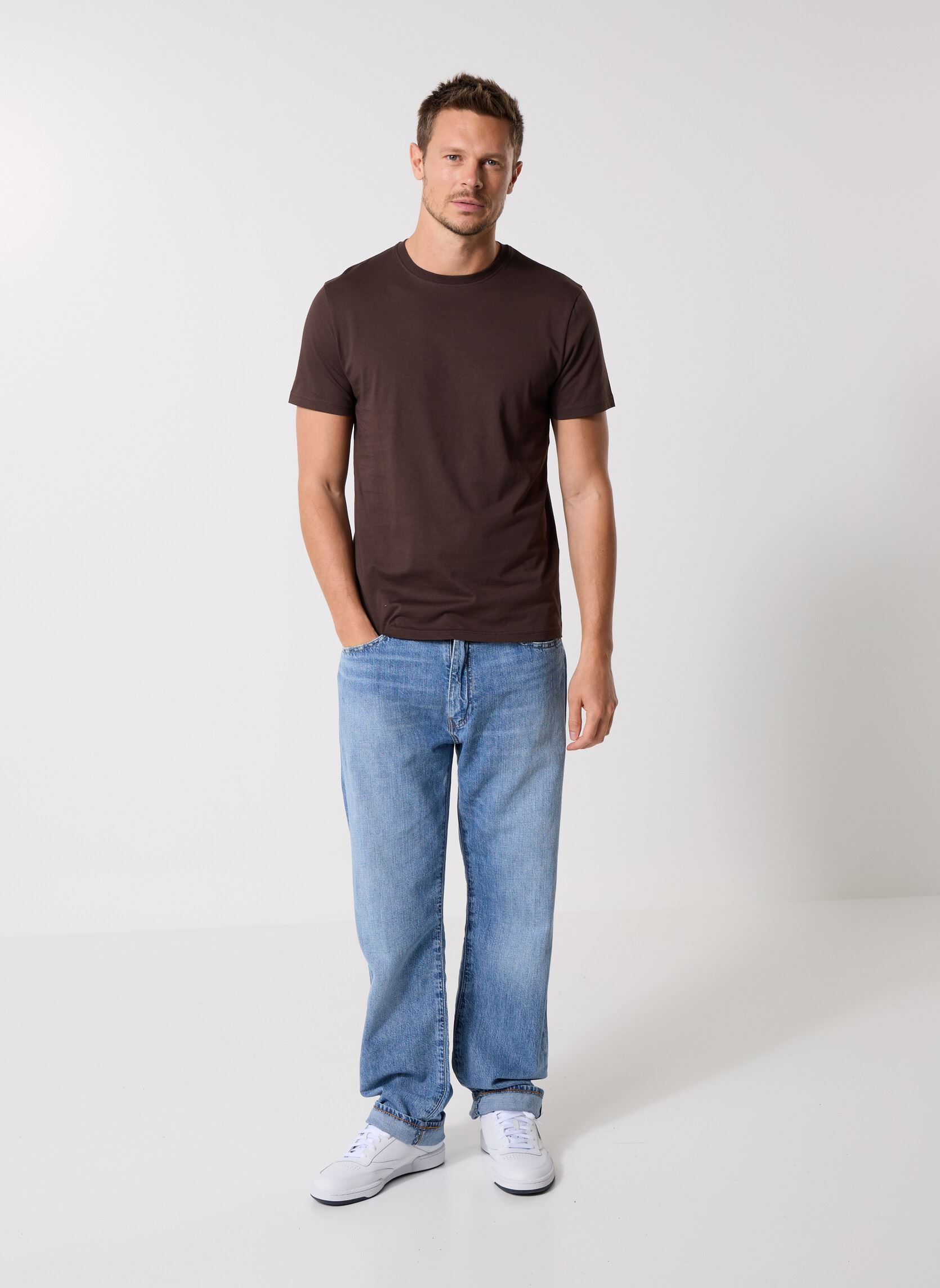 Kurzarm-T-Shirts TASKO herren braun MADE BY Kurzarm-T-Shirts TASKO herren braun Mulch