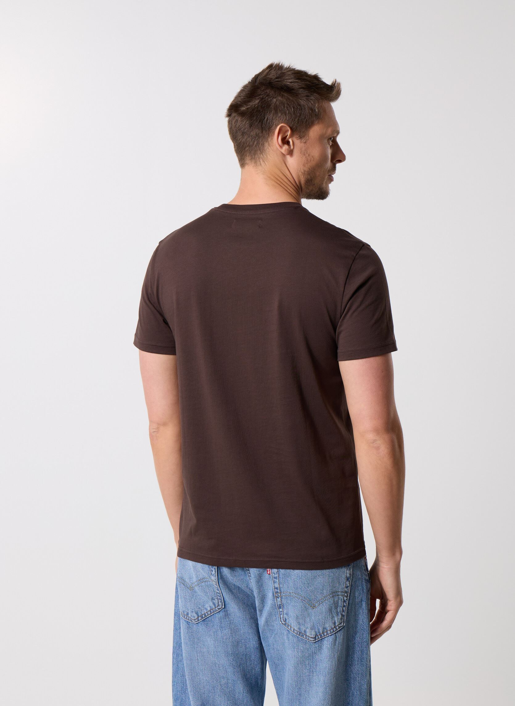 Kurzarm-T-Shirts TASKO herren braun MADE BY Kurzarm-T-Shirts TASKO herren braun Mulch