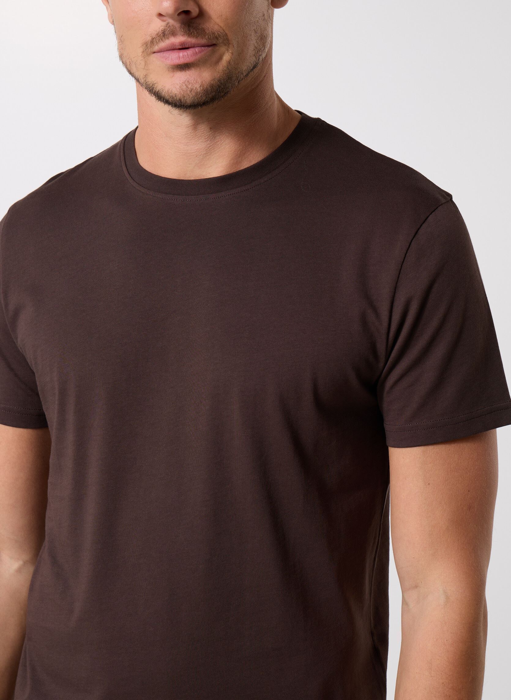 Kurzarm-T-Shirts TASKO herren braun MADE BY Kurzarm-T-Shirts TASKO herren braun Mulch