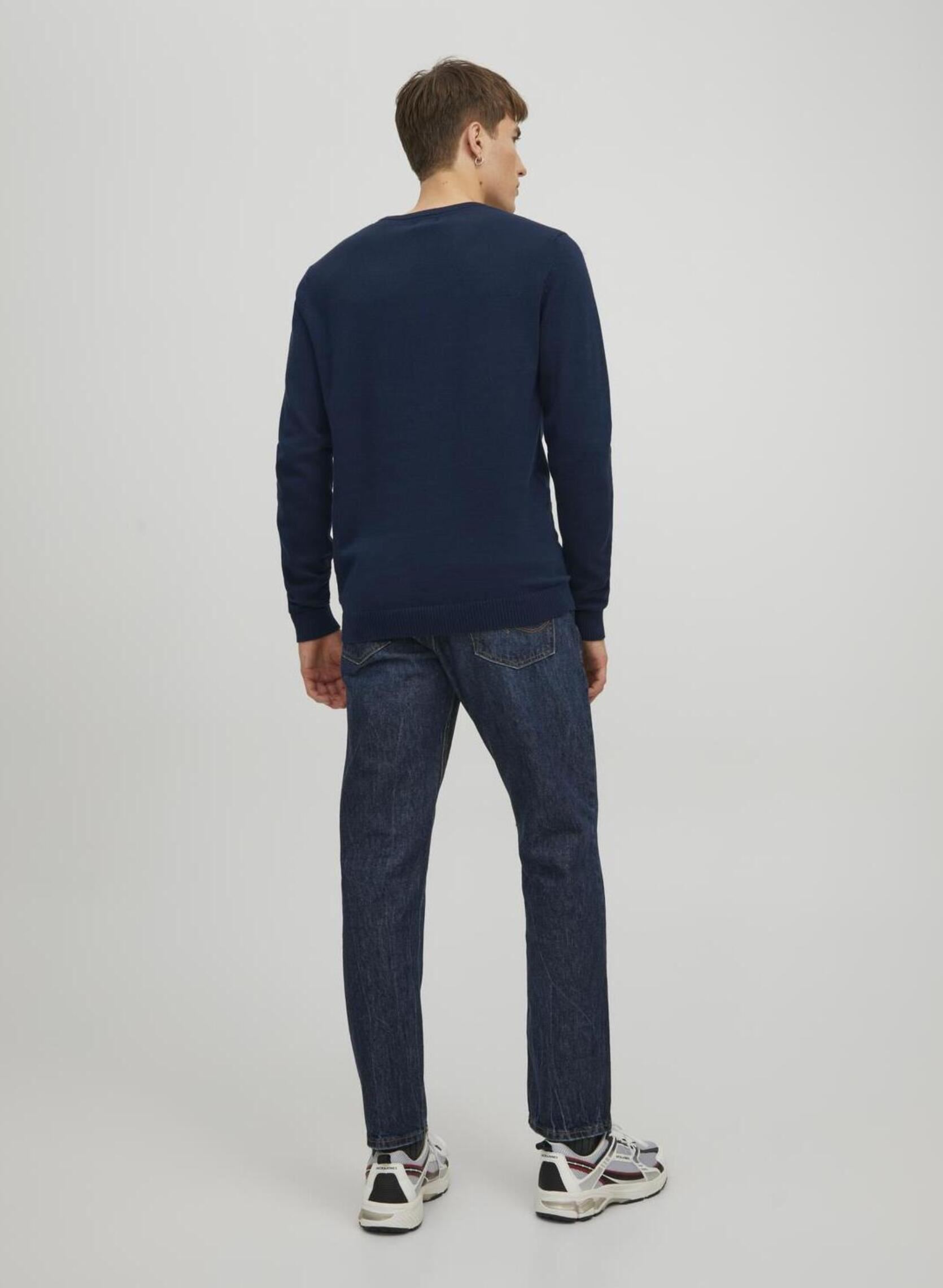 Pullover Jjebasic knit Crew Noos herren blau Jack & Jones Pullover Jjebasic knit Crew Noos herren blau Navy Blazer