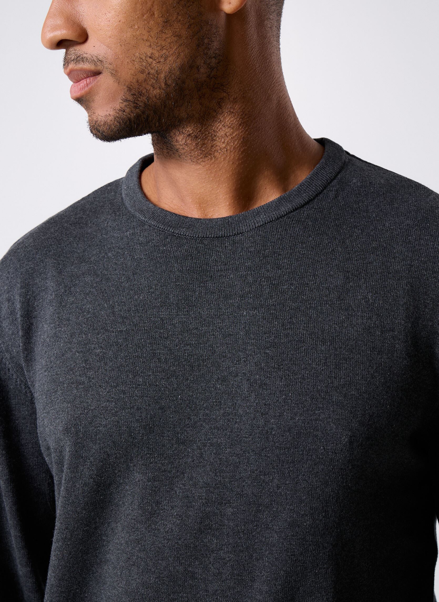 Pullover Jjebasic knit Crew Noos herren grau Jack & Jones Pullover Jjebasic knit Crew Noos herren grau DARK GREY MELANGE