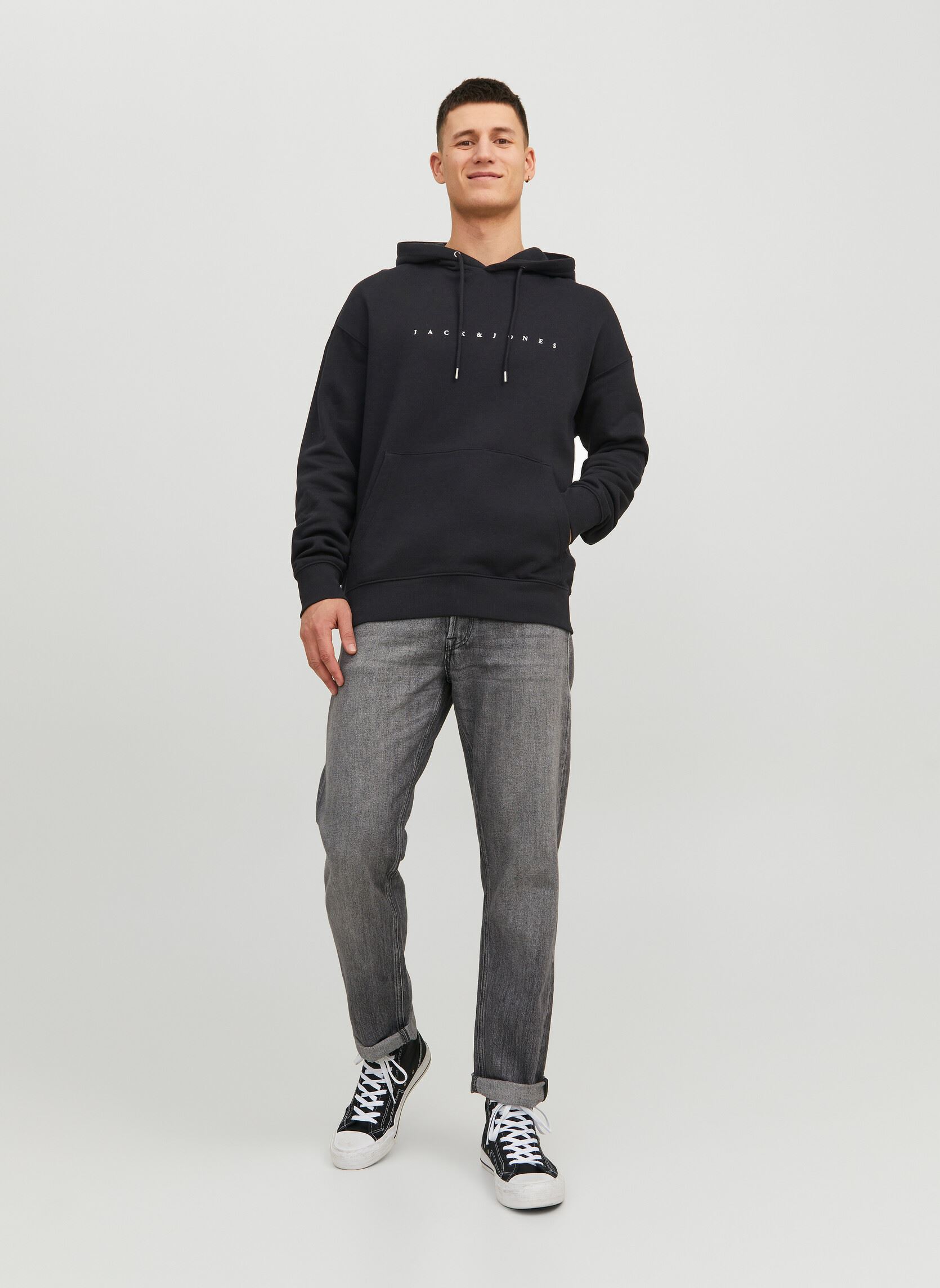 Sweats à capuche Jjester Jj Sweat Hood Noos homme noir Jack & Jones Sweats à capuche Jjester Jj Sweat Hood Noos homme noir BLACK