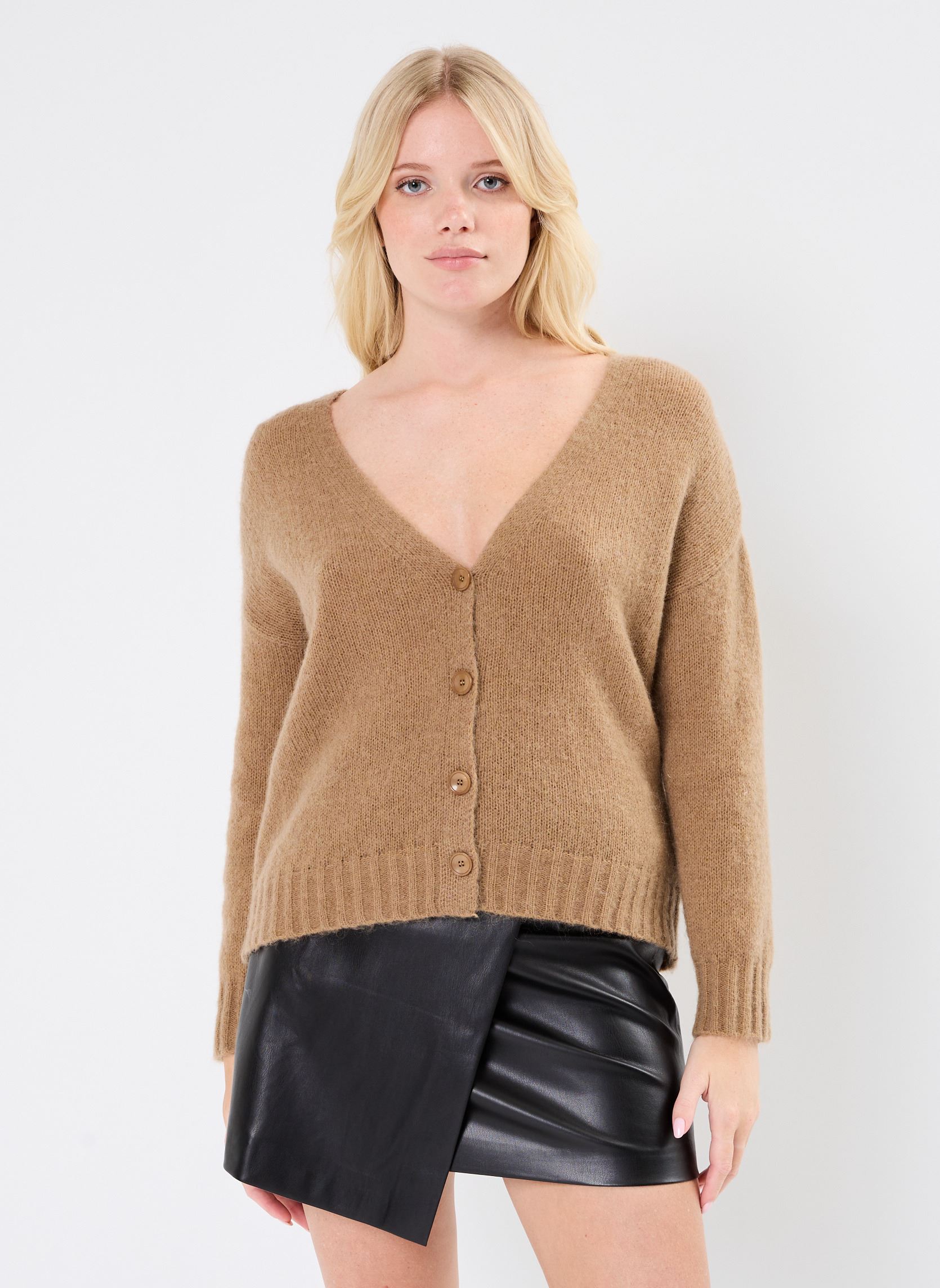 Strickjacken und Westen Fadime damen braun ARTLOVE Strickjacken und Westen Fadime damen braun L-Brown