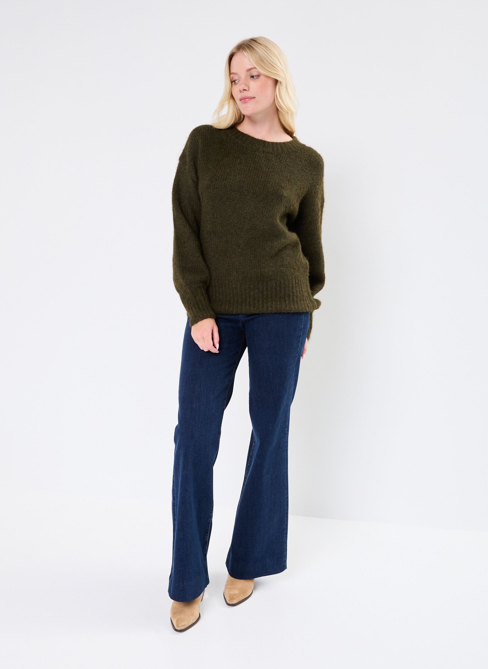 Pulls Dalia femme vert ARTLOVE Pulls Dalia femme vert khaki