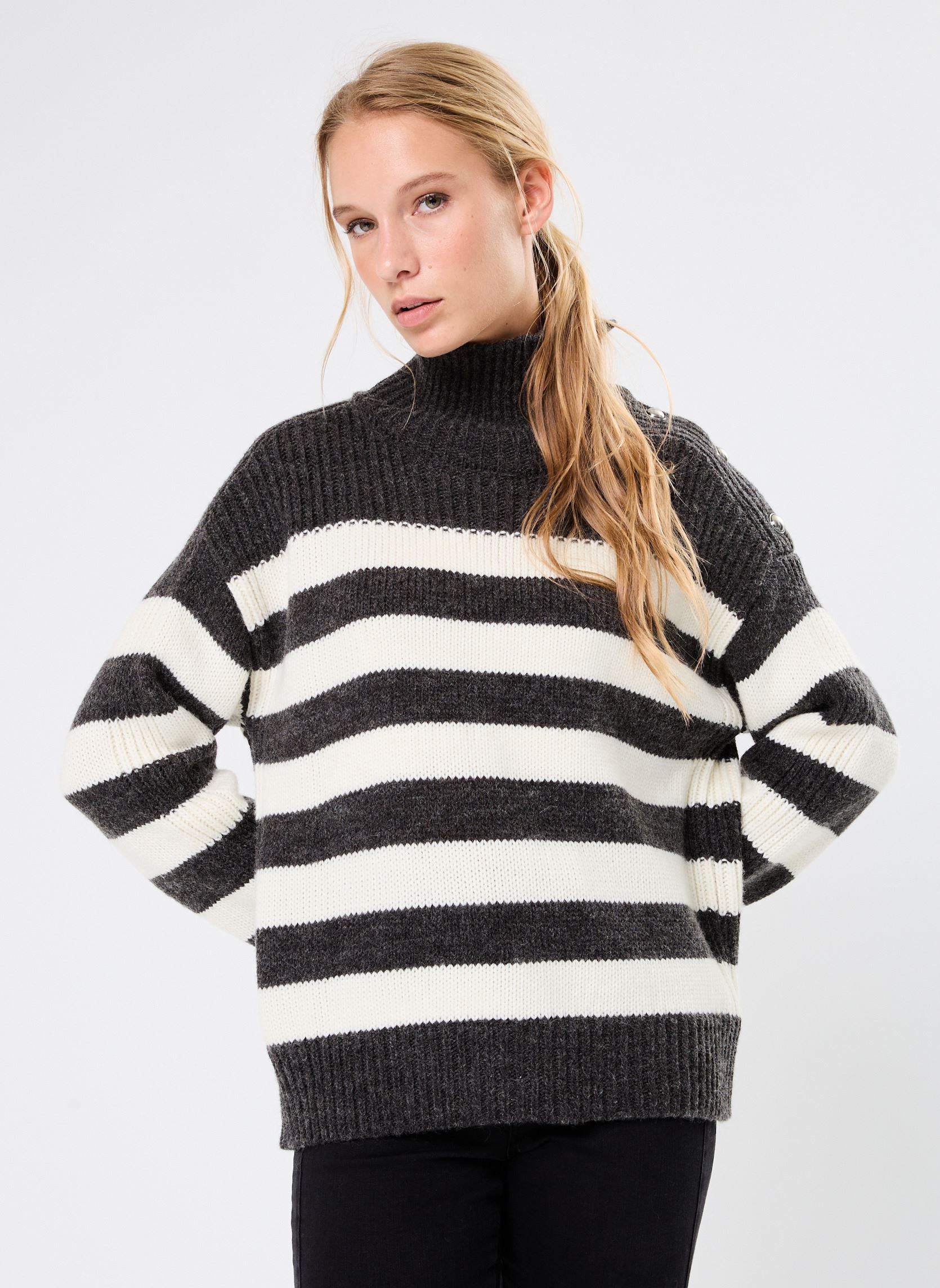 Pullover Rosa damen grau ARTLOVE Pullover Rosa damen grau D-Gray