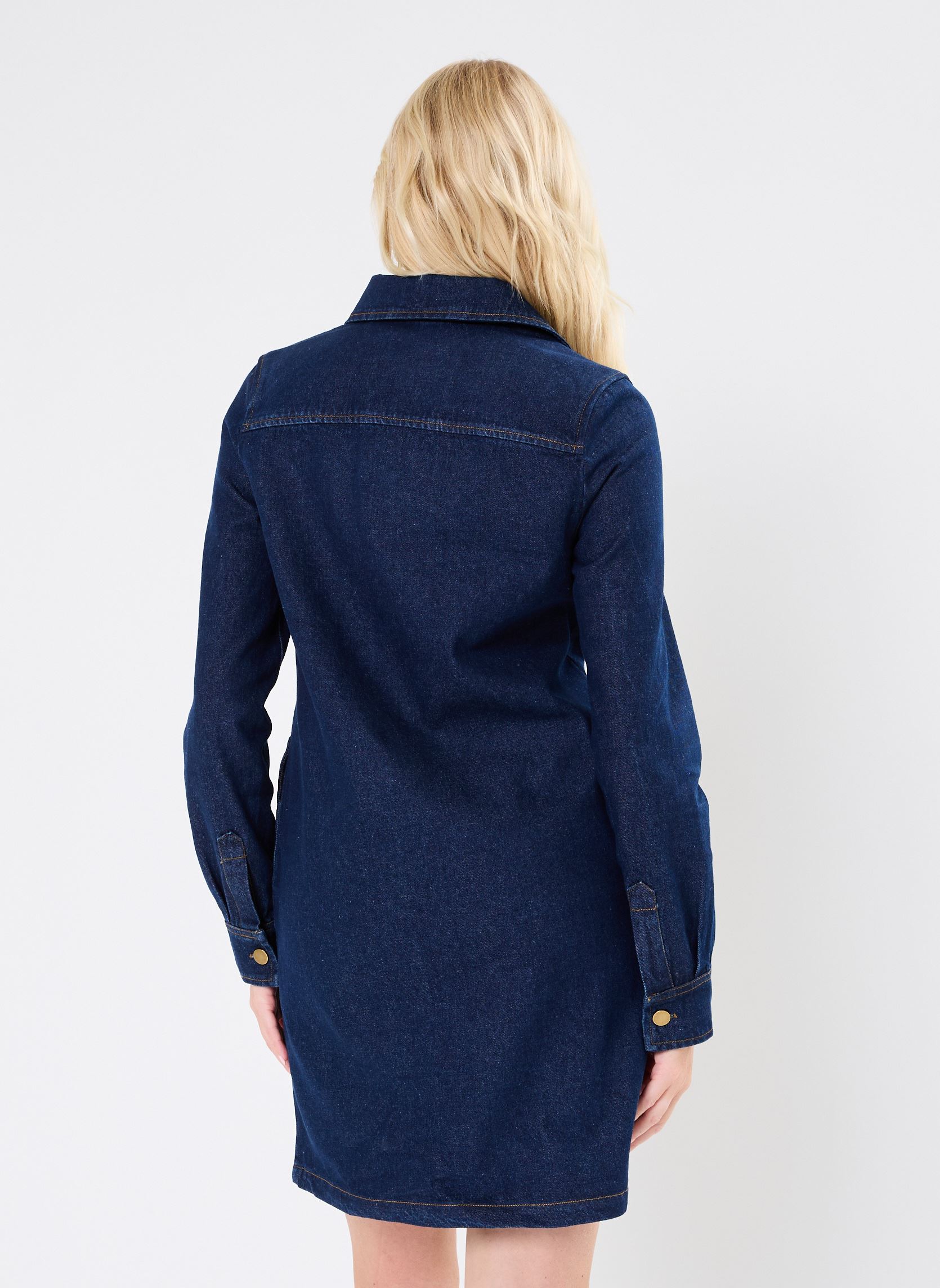 Kleider Habi damen blau ARTLOVE Kleider Habi damen blau DENIM-BLUE