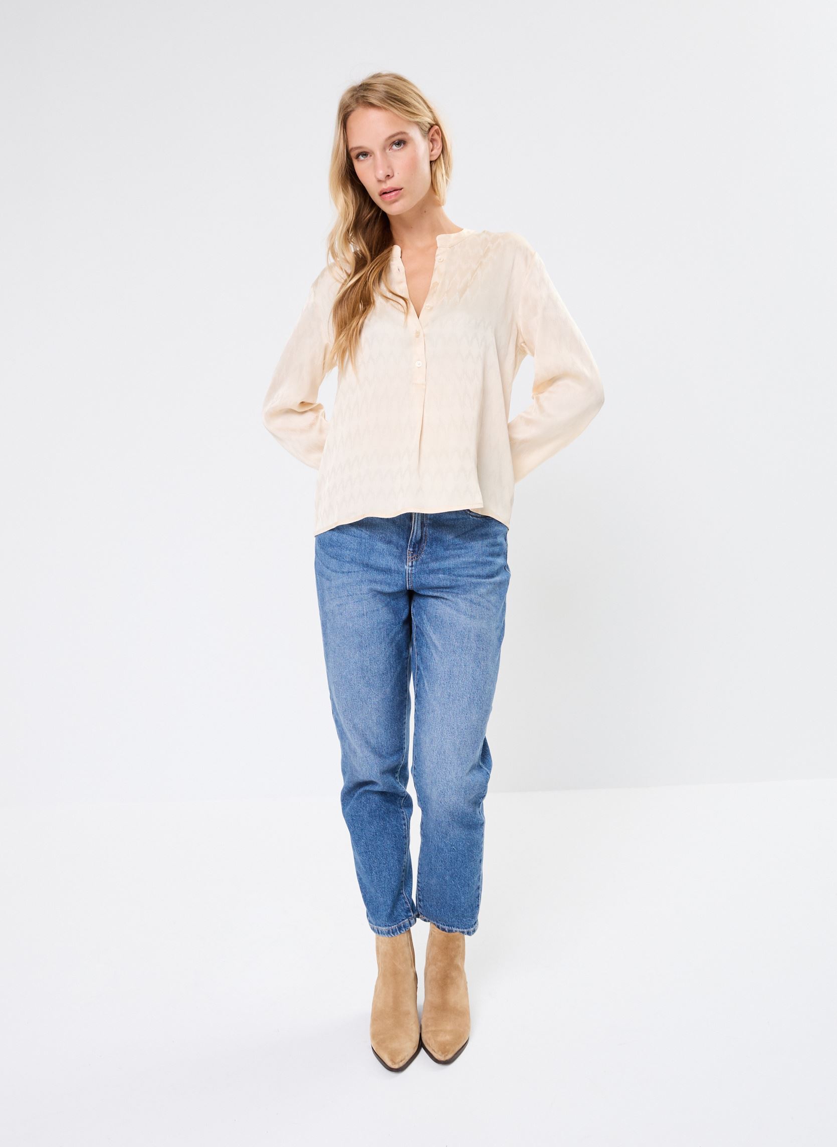 Blusas de manga larga Fionna mujer beige ARTLOVE Blusas de manga larga Fionna mujer beige Beige