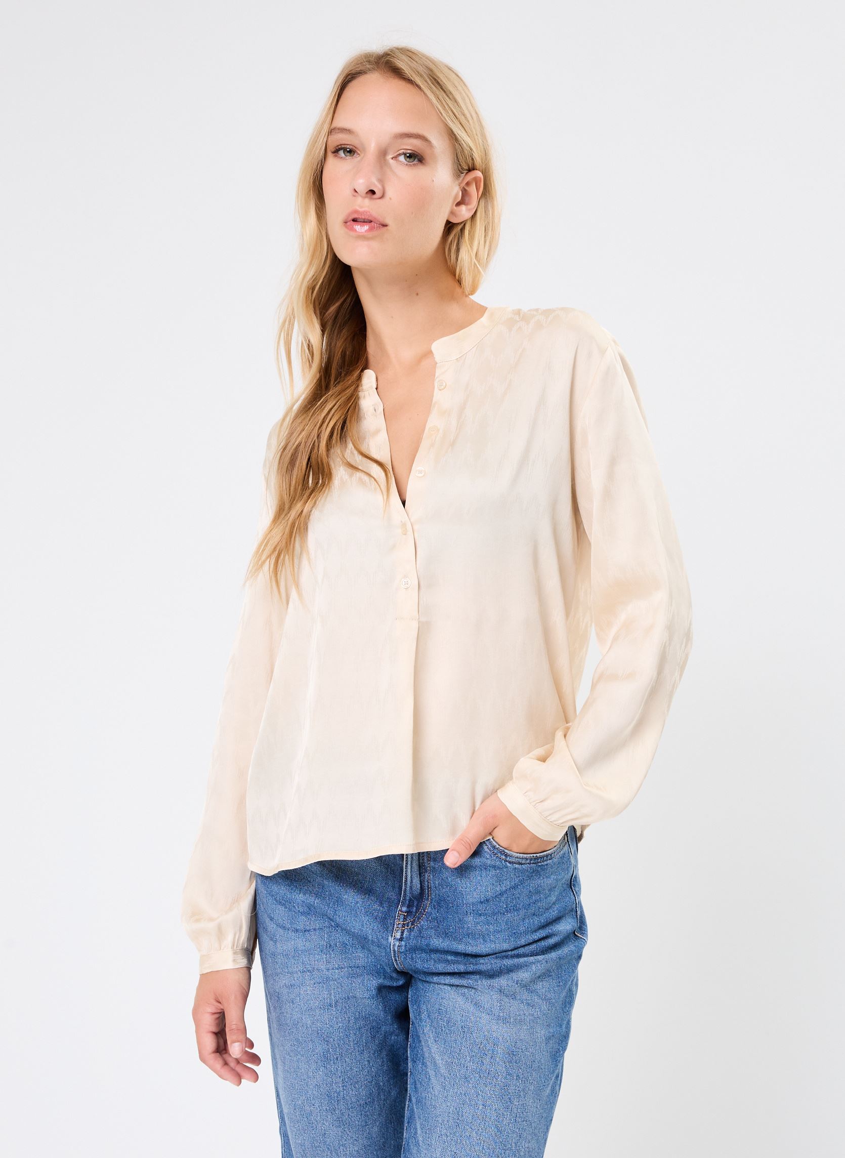 Blusas de manga larga Fionna mujer beige ARTLOVE Blusas de manga larga Fionna mujer beige Beige