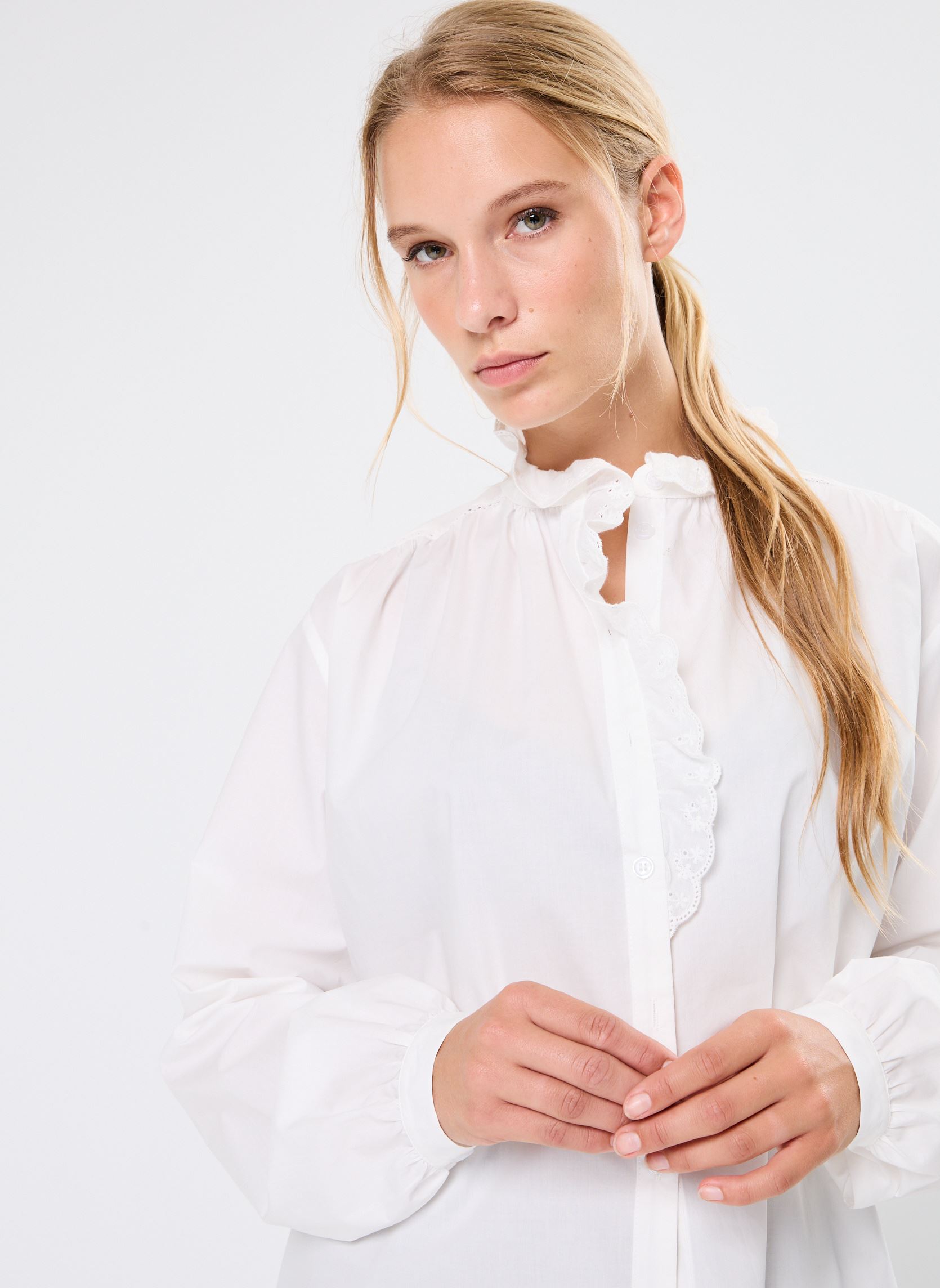 Chemises manches longues Anouk 74514 femme blanc ARTLOVE Chemises manches longues Anouk 74514 femme blanc Cream