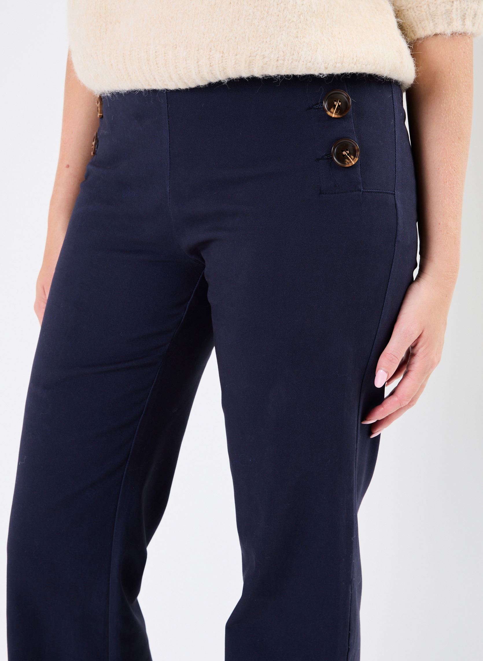 Pantalons droit Hada femme bleu ARTLOVE Pantalons droit Hada femme bleu Navy