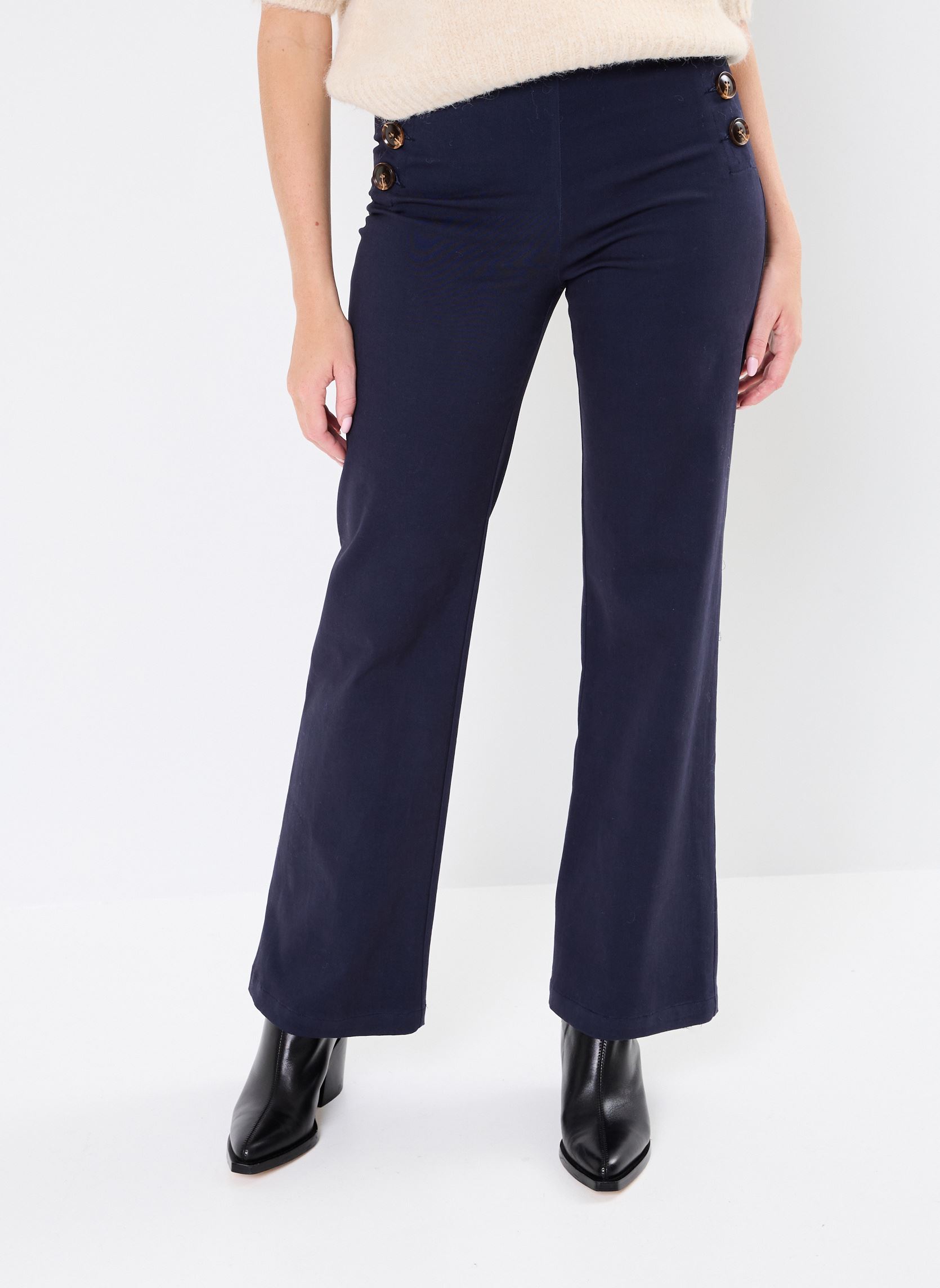 Pantalons droit Hada femme bleu ARTLOVE Pantalons droit Hada femme bleu Navy