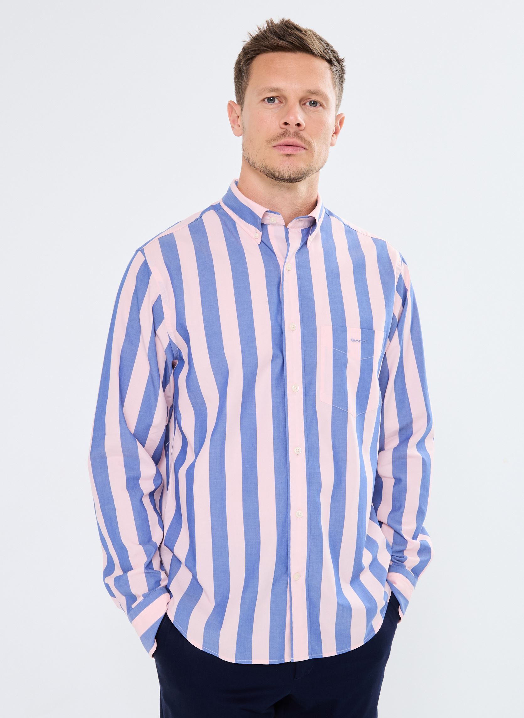 Vêtements GANT Reg Poplin Parasol Stripe Shirt pour Accessoires