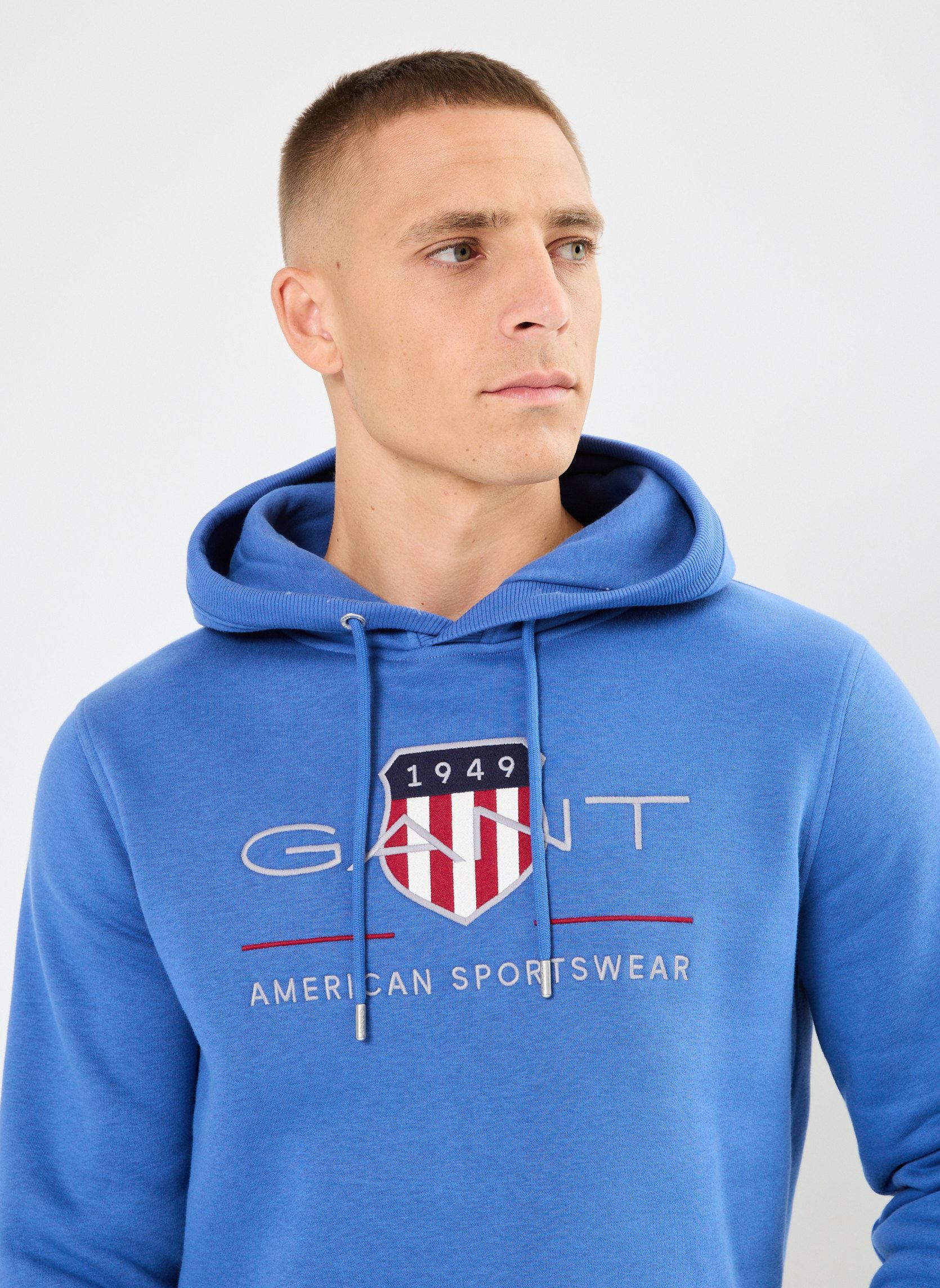 Hoodies Reg Archive Shield Hoodie heren blauw GANT Hoodies Reg Archive Shield Hoodie heren blauw BLEU ARMEE