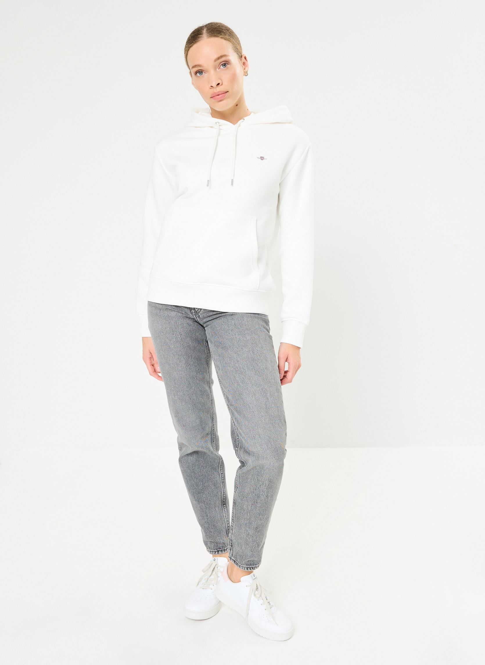 Hoodies Shield Hoodie dames wit GANT Hoodies Shield Hoodie dames wit COQUILLE OEUF