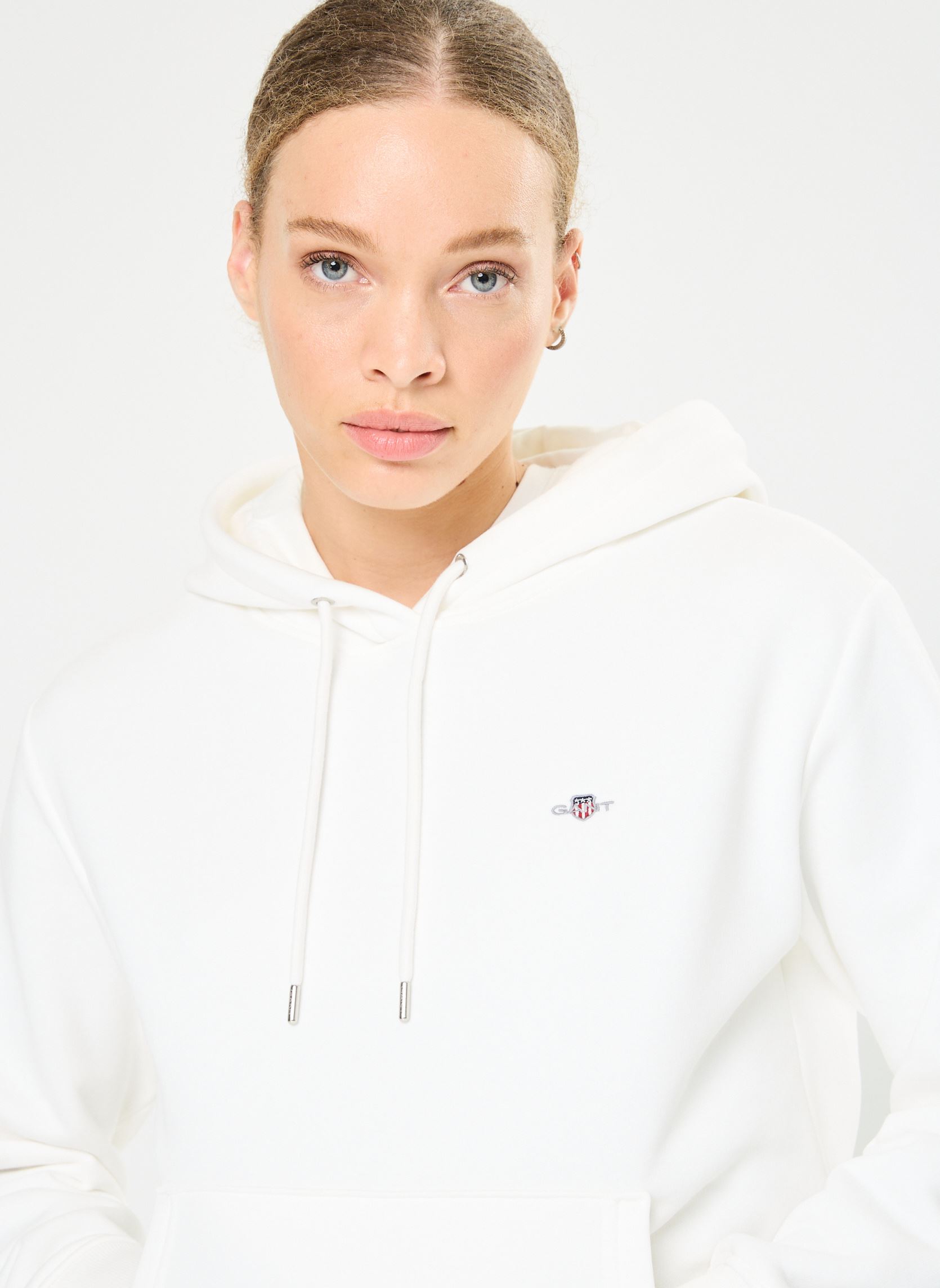 Hoodies Shield Hoodie dames wit GANT Hoodies Shield Hoodie dames wit COQUILLE OEUF