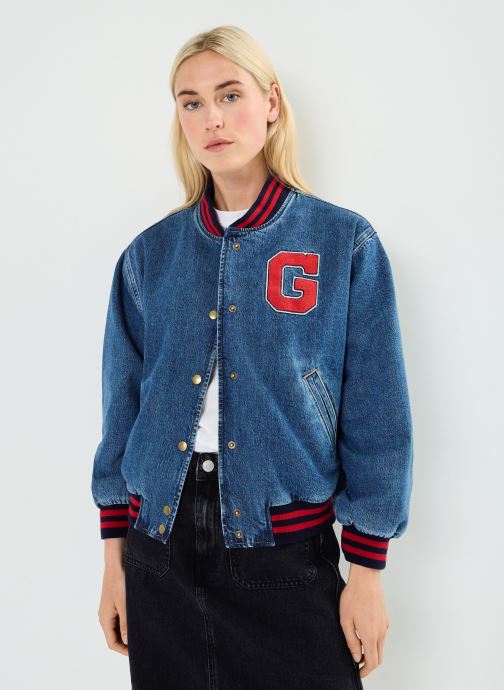 GANT Bomberjacks Denim Varsity Jacket dames blauw
