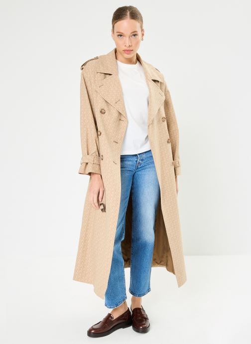 GANT Trench-coats Monogram Jacquard Trench Coat femme beige