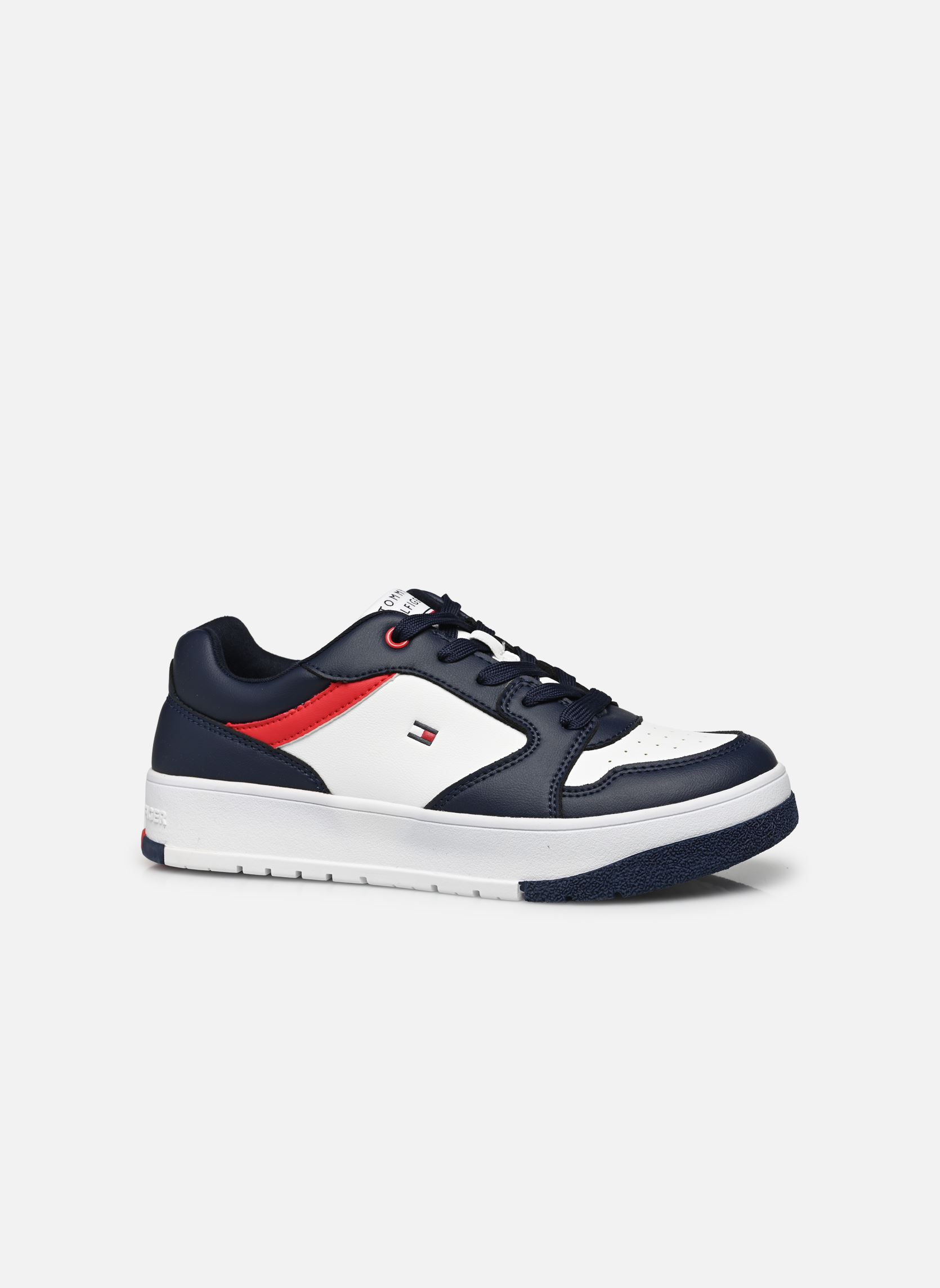 Niedrige Sneaker Low cut lace-up sneaker A jungen blau Tommy Hilfiger Niedrige Sneaker Low cut lace-up sneaker A jungen blau Blue/white