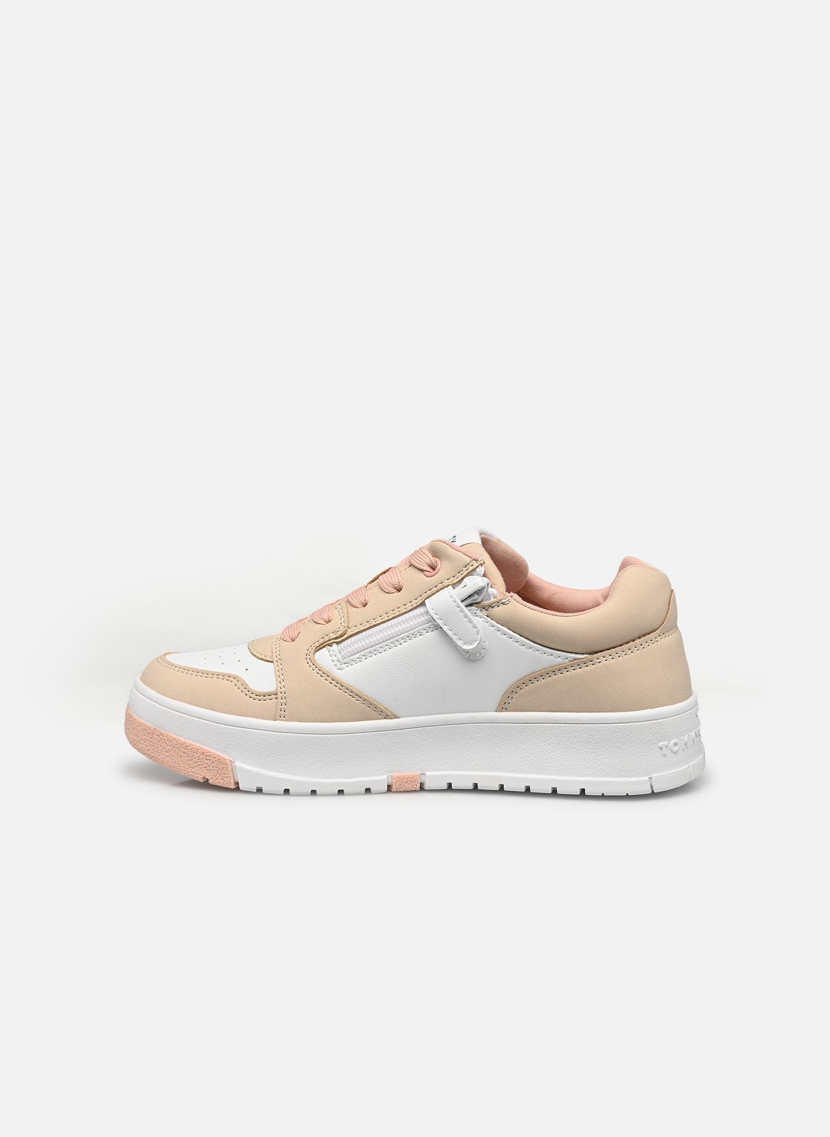 Baskets basses Low cute lace-up sneaker A fille beige Tommy Hilfiger Baskets basses Low cute lace-up sneaker A fille beige beige/white