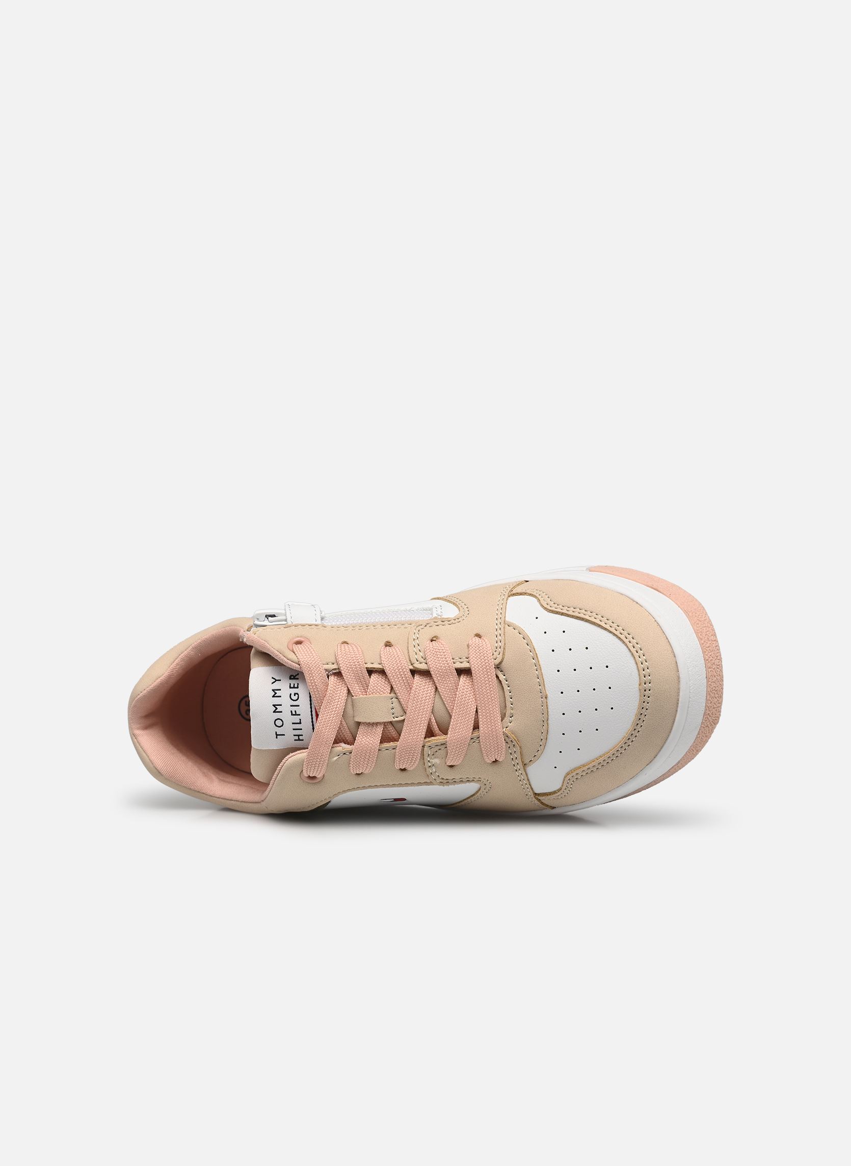 Baskets basses Low cute lace-up sneaker A fille beige Tommy Hilfiger Baskets basses Low cute lace-up sneaker A fille beige beige/white