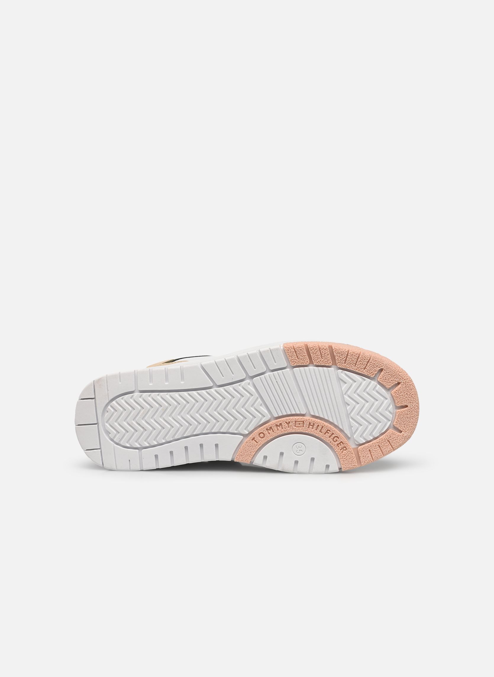 Baskets basses Low cute lace-up sneaker A fille beige Tommy Hilfiger Baskets basses Low cute lace-up sneaker A fille beige beige/white