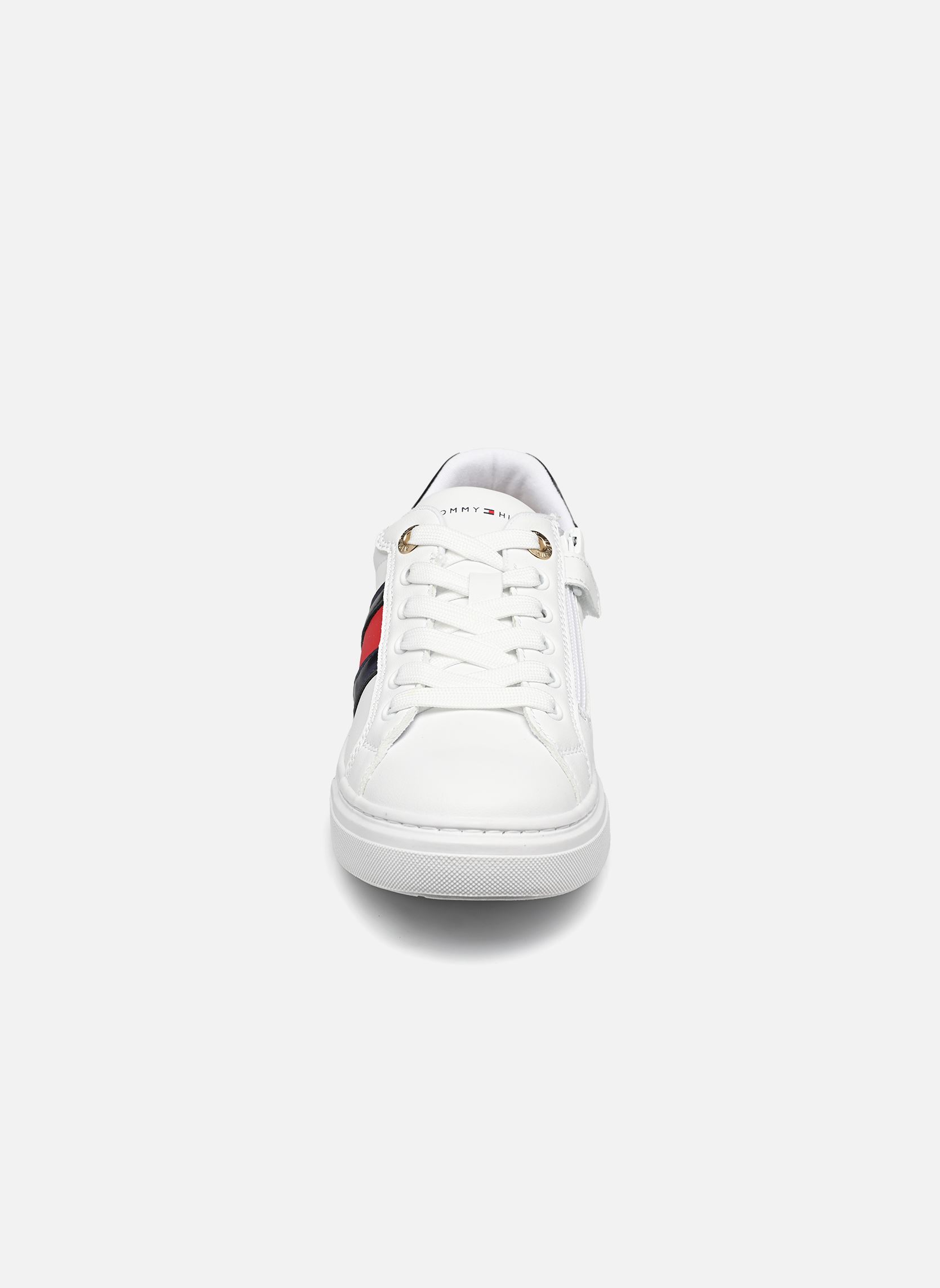 Baskets basses Flag low cut lace-up sneaker A fille blanc Tommy Hilfiger Baskets basses Flag low cut lace-up sneaker A fille blanc White