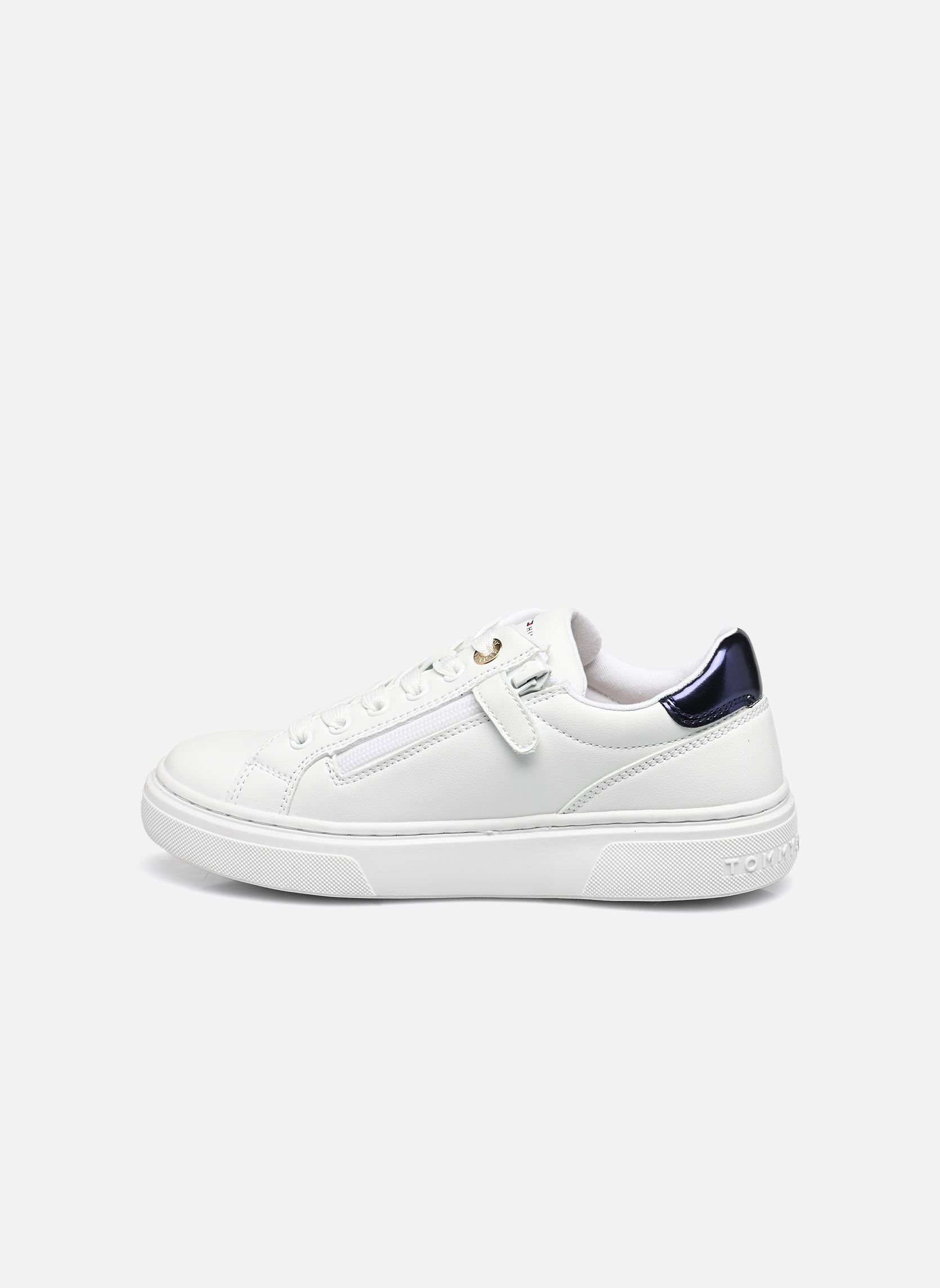 Baskets basses Flag low cut lace-up sneaker A fille blanc Tommy Hilfiger Baskets basses Flag low cut lace-up sneaker A fille blanc White