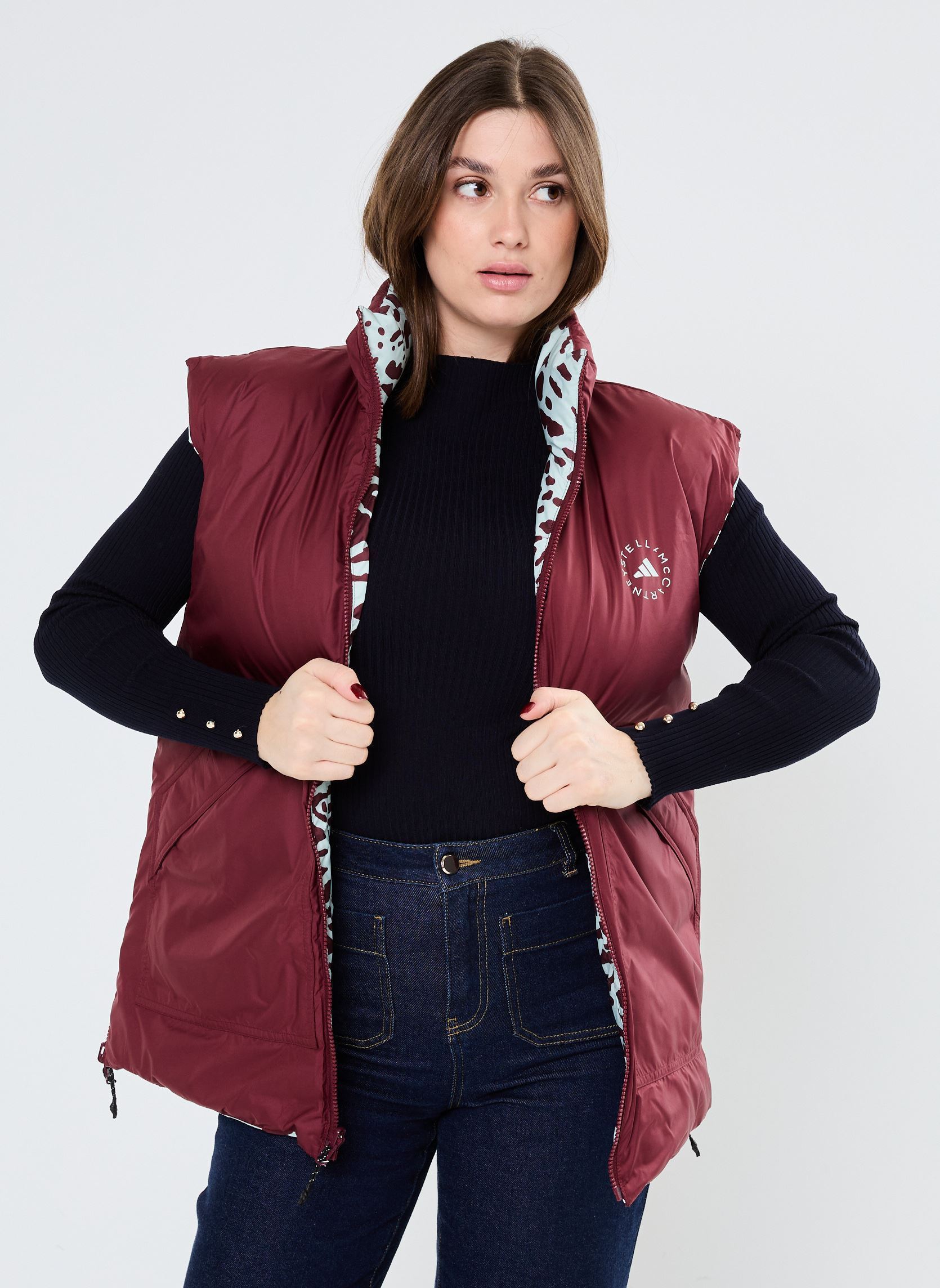 Vestes sans manches Asmc Pf Gilet R femme rouge adidas by Stella McCartney Vestes sans manches Asmc Pf Gilet R femme rouge VERVAP/ROUOMB