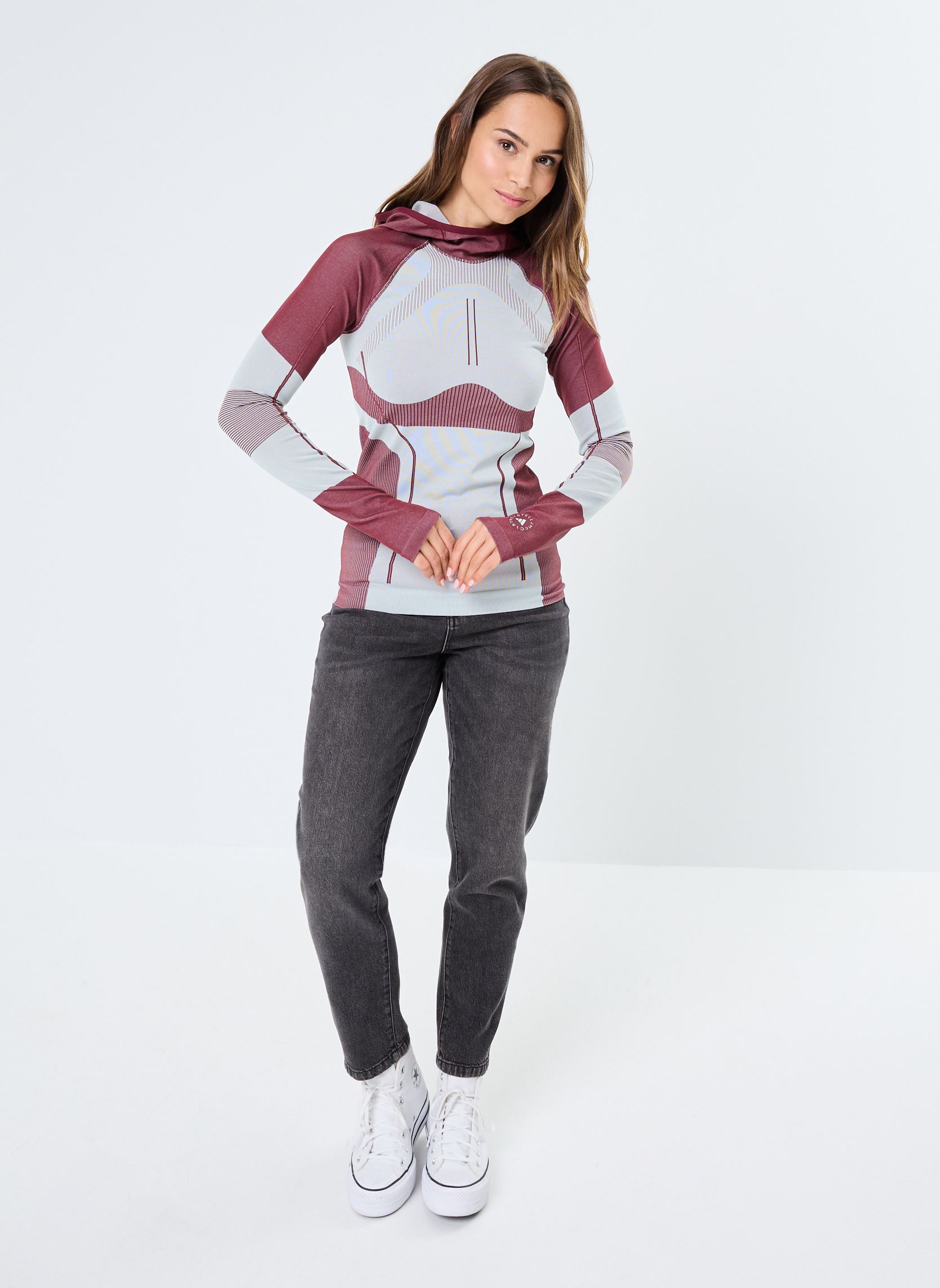Tee-shirts manches longues Asmc Tst Ls Ho femme multicolore adidas by Stella McCartney Tee-shirts manches longues Asmc Tst Ls Ho femme multicolore VERVAP/ROUOMB