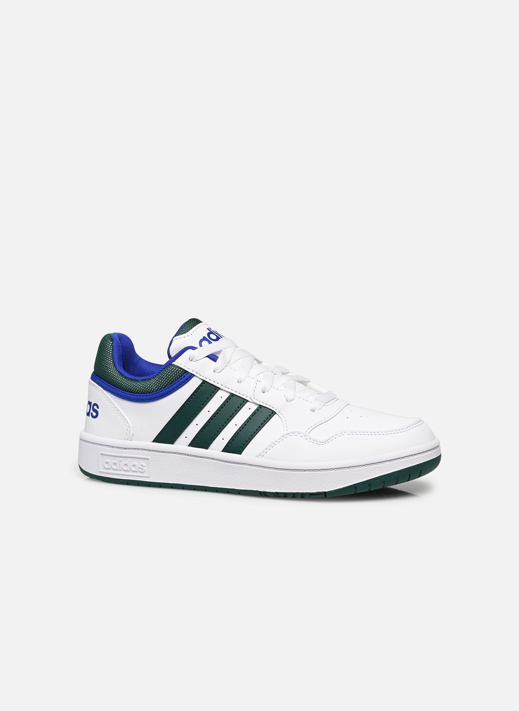 Baskets Hoops 3.0 J blanc adidas sportswear Baskets Hoops 3.0 J blanc FTWWHT/CGREEN/LIOBLU