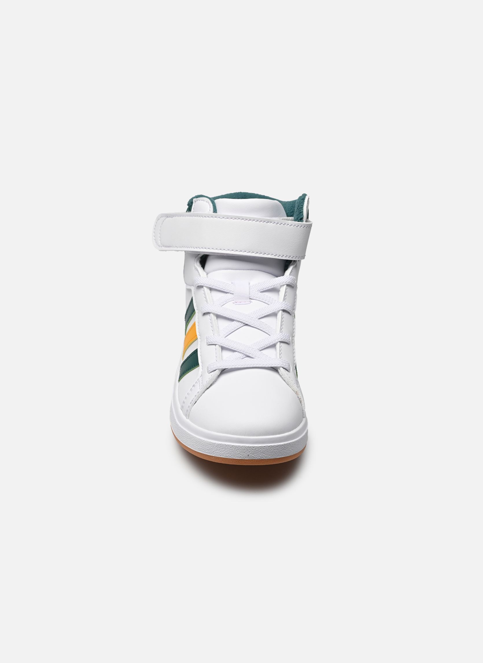 Baskets Grand Court Mid K multicolore adidas sportswear Baskets Grand Court Mid K multicolore FTWWHT/CGREEN/COGOLD