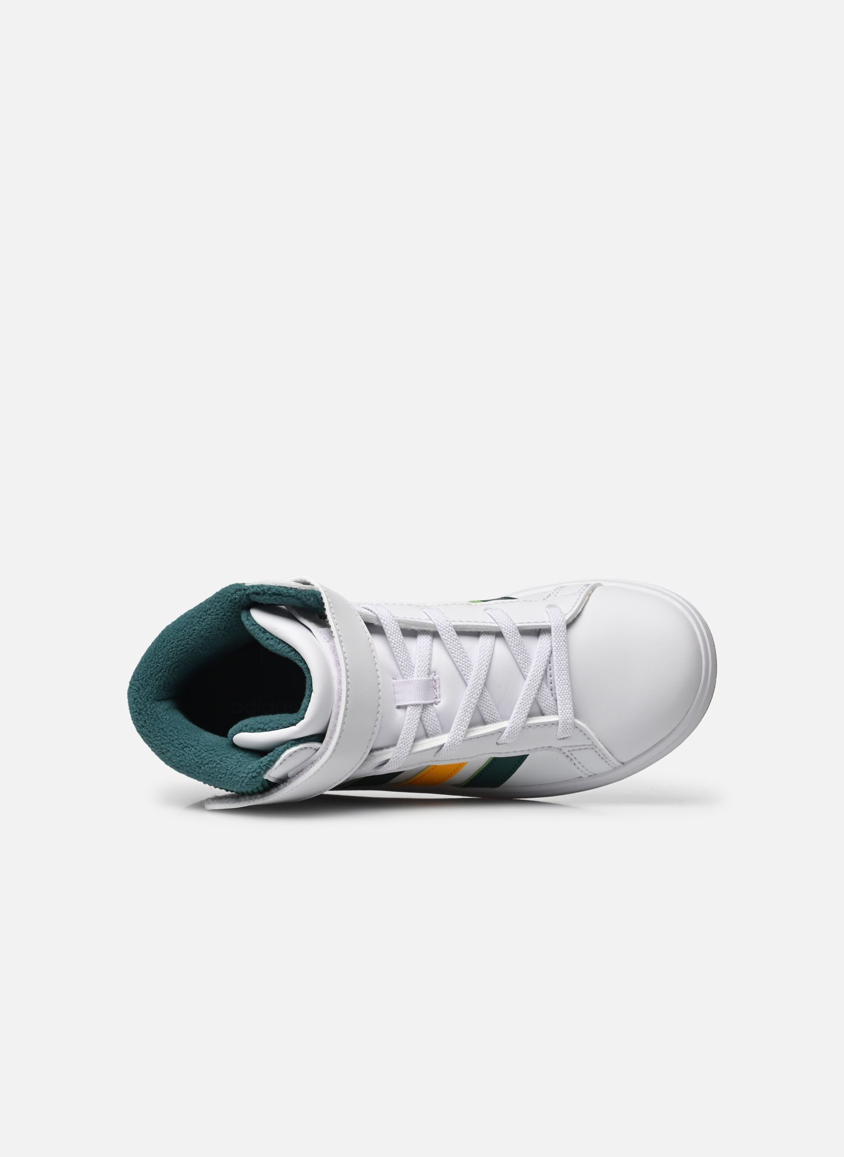 Baskets Grand Court Mid K multicolore adidas sportswear Baskets Grand Court Mid K multicolore FTWWHT/CGREEN/COGOLD