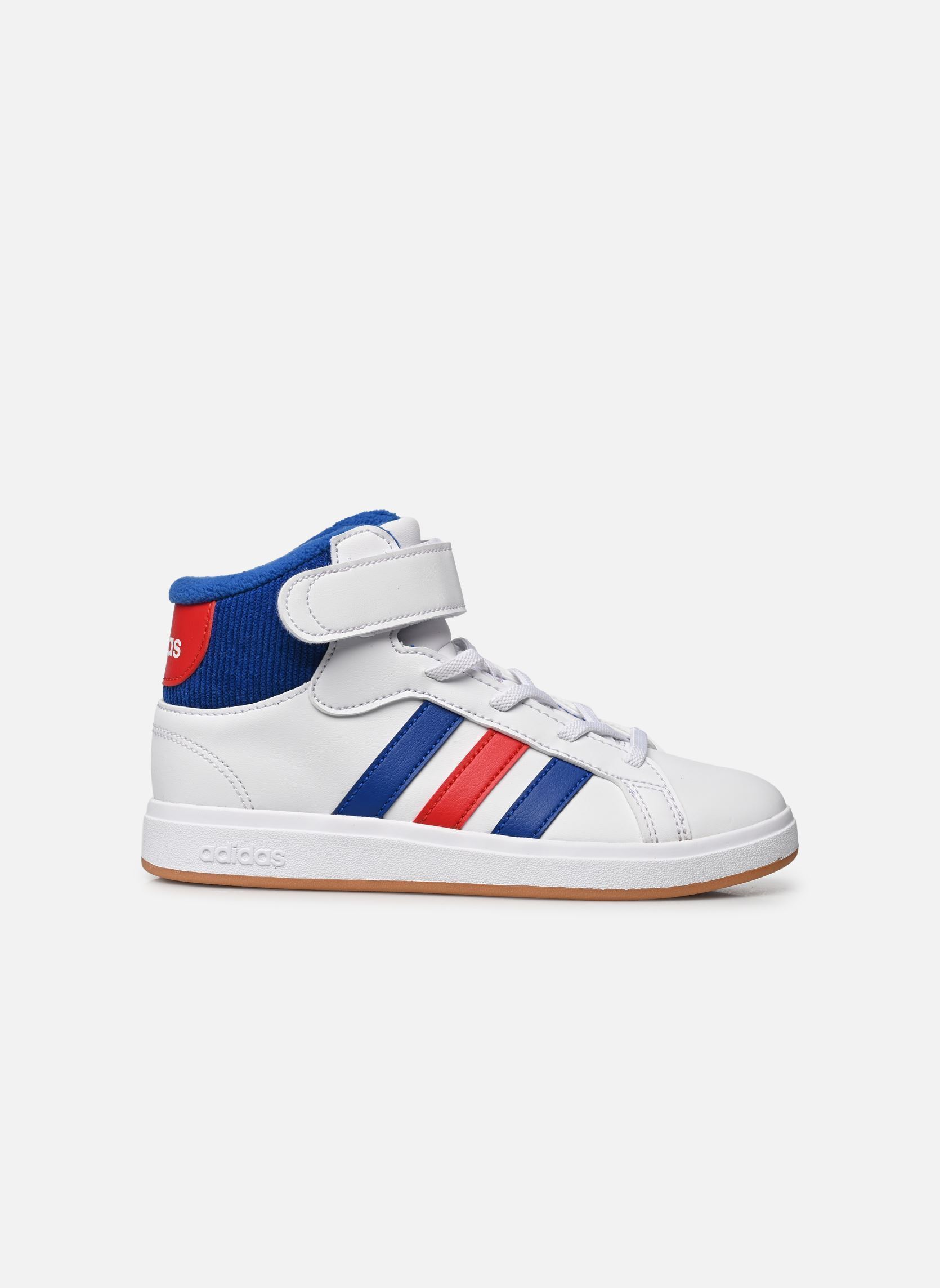 Baskets Grand Court Mid K multicolore adidas sportswear Baskets Grand Court Mid K multicolore FTWWHT/CROYAL/COLRED