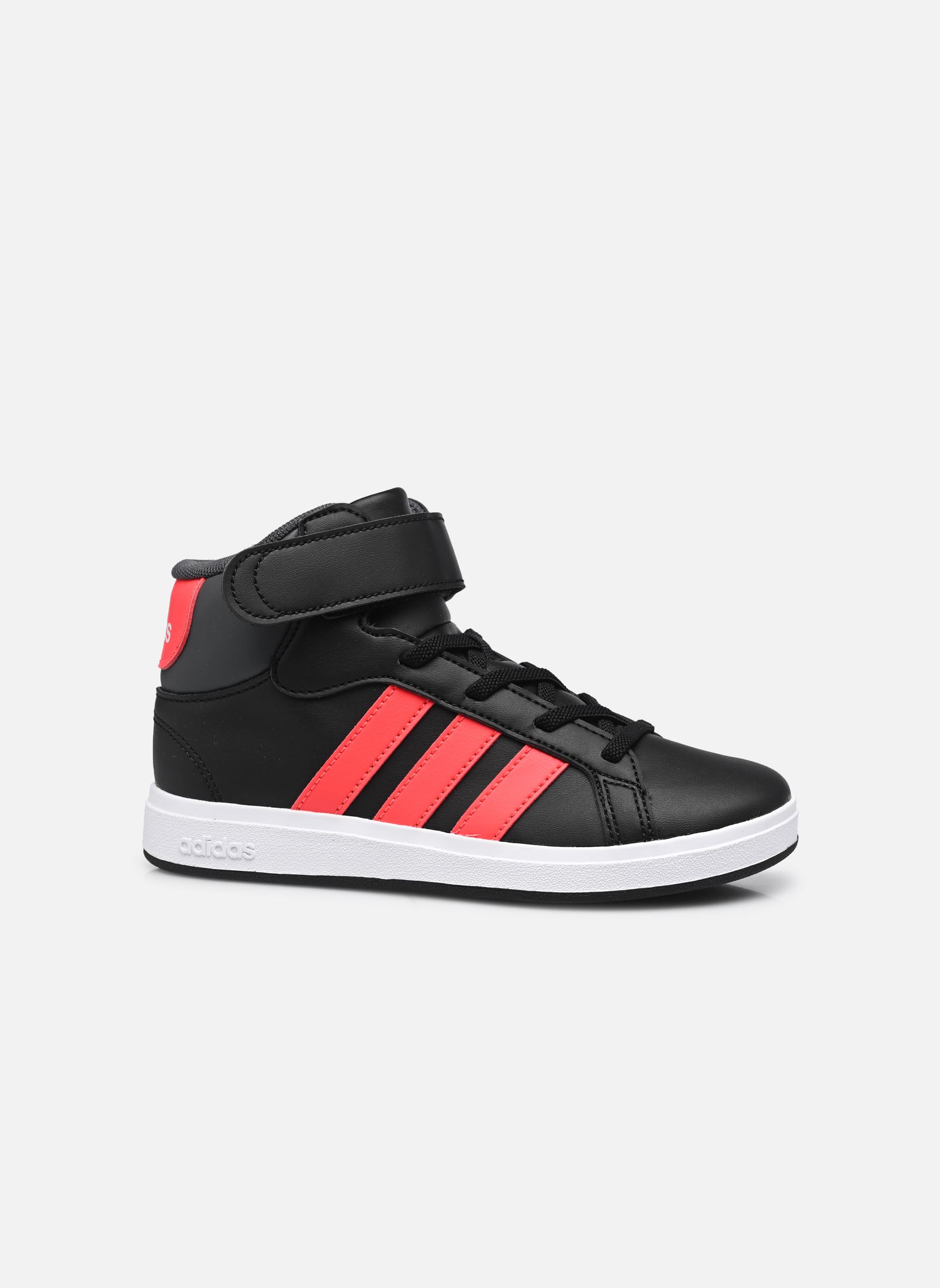Baskets Grand Court Mid K noir adidas sportswear Baskets Grand Court Mid K noir CBLACK/LUCRED/GRESIX