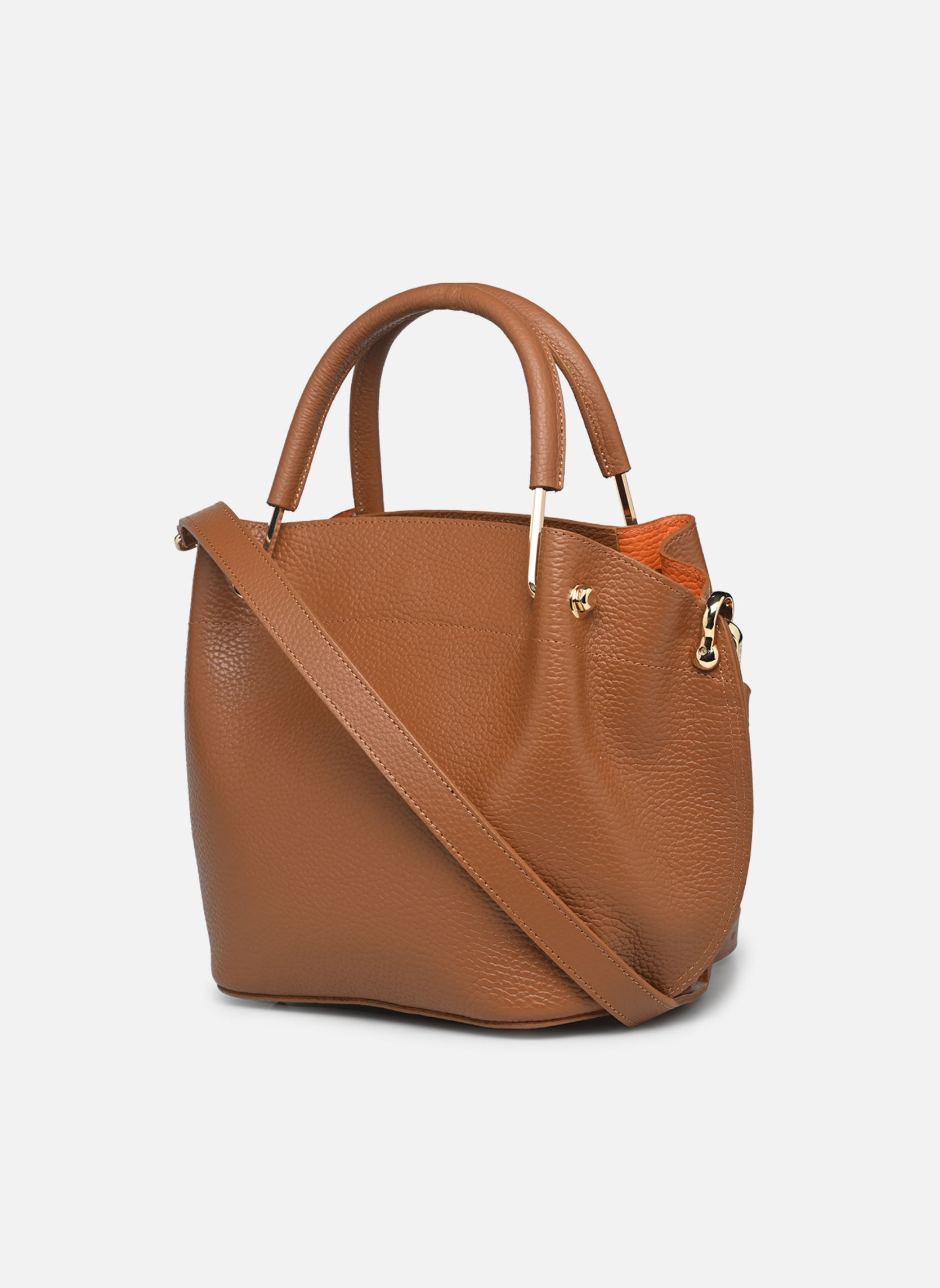 Cabas Sac à main Zippée M Foulonné Double femme marron Lancaster Cabas Sac à main Zippée M Foulonné Double femme marron CAMEL_IN_ORANGE