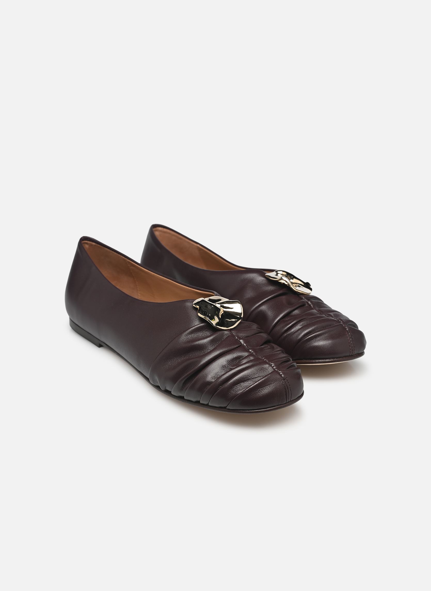 Ballerines classiques Barbro femme bordeaux Flattered Ballerines classiques Barbro femme bordeaux LEATHER BURGUNDY