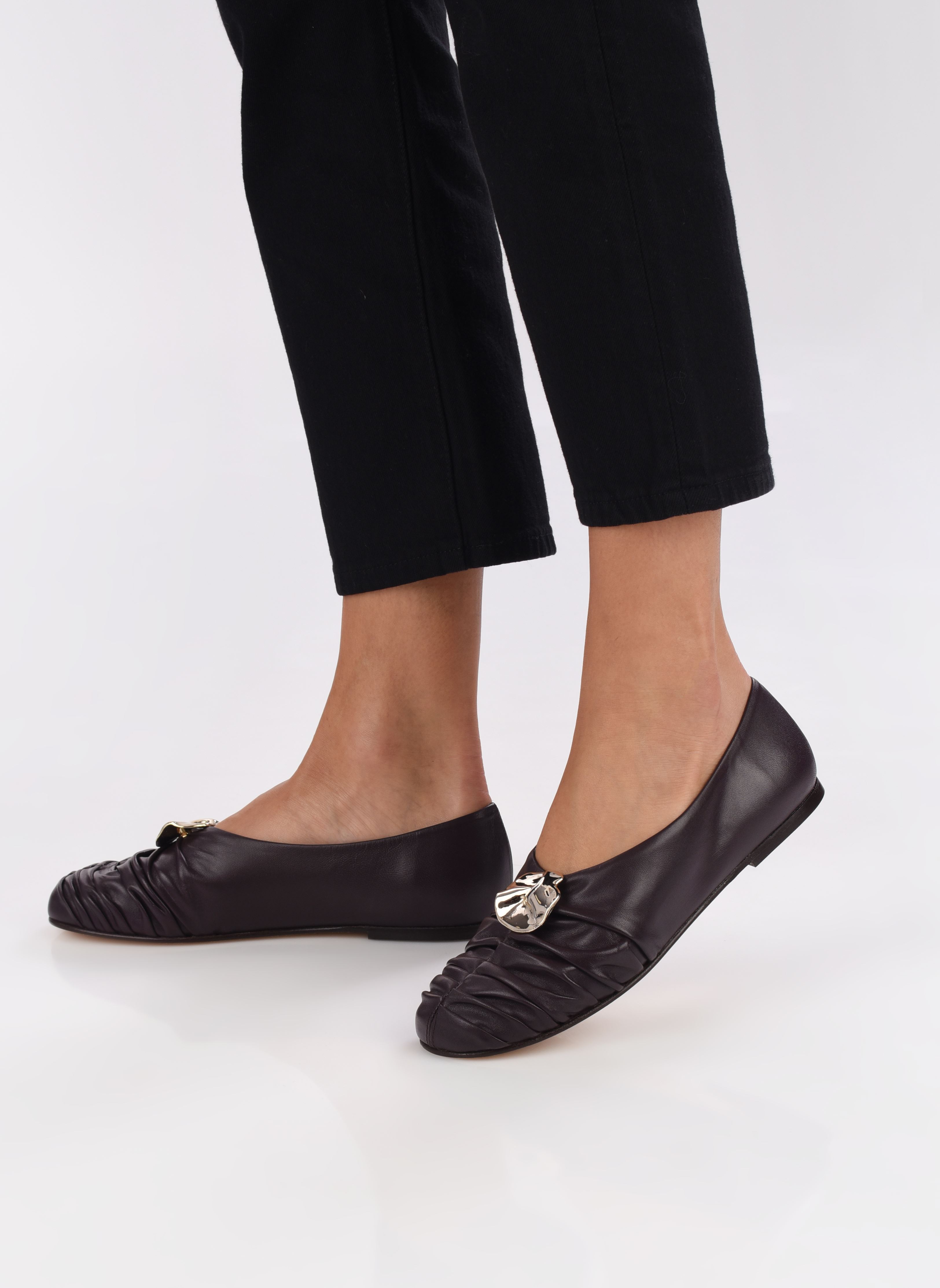 Ballerines classiques Barbro femme bordeaux Flattered Ballerines classiques Barbro femme bordeaux LEATHER BURGUNDY