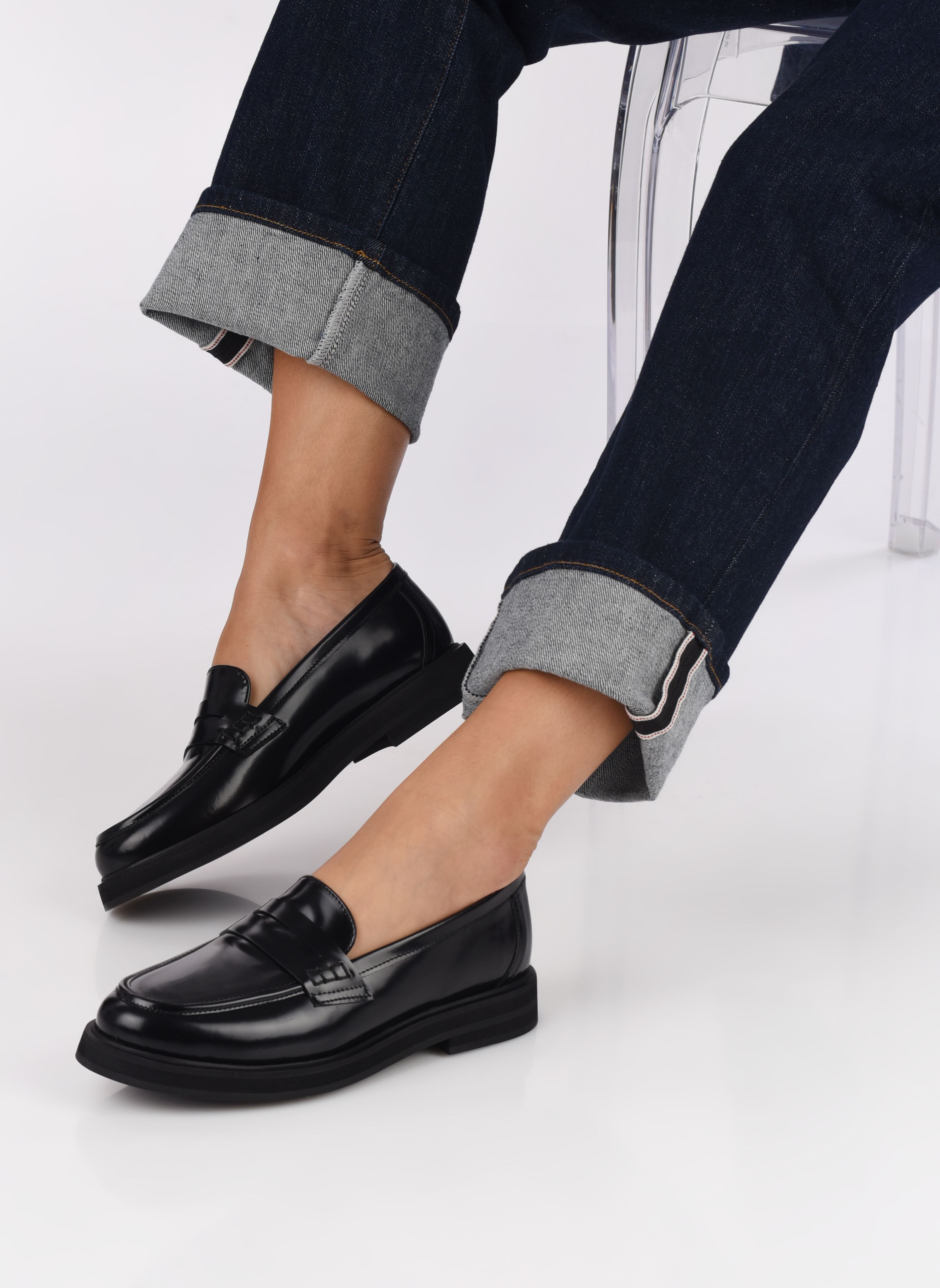 Loafer Sadie damen schwarz Flattered Loafer Sadie damen schwarz LEATHER BLACK