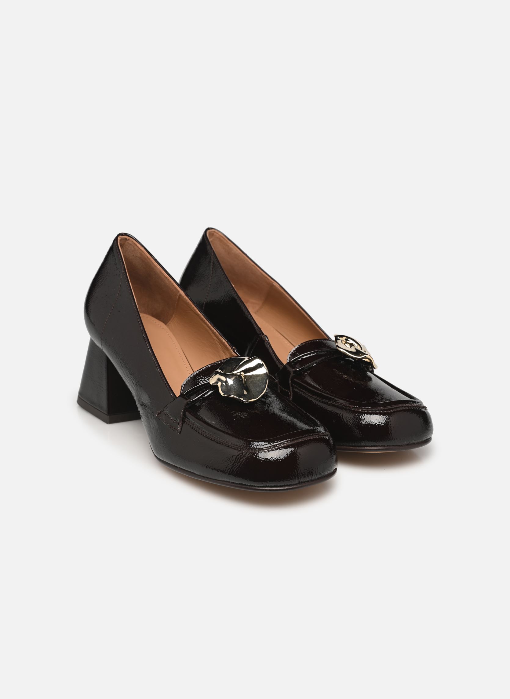 Mocassins Ellinor femme bordeaux Flattered Mocassins Ellinor femme bordeaux LEATHER PATENT BURGUNDY