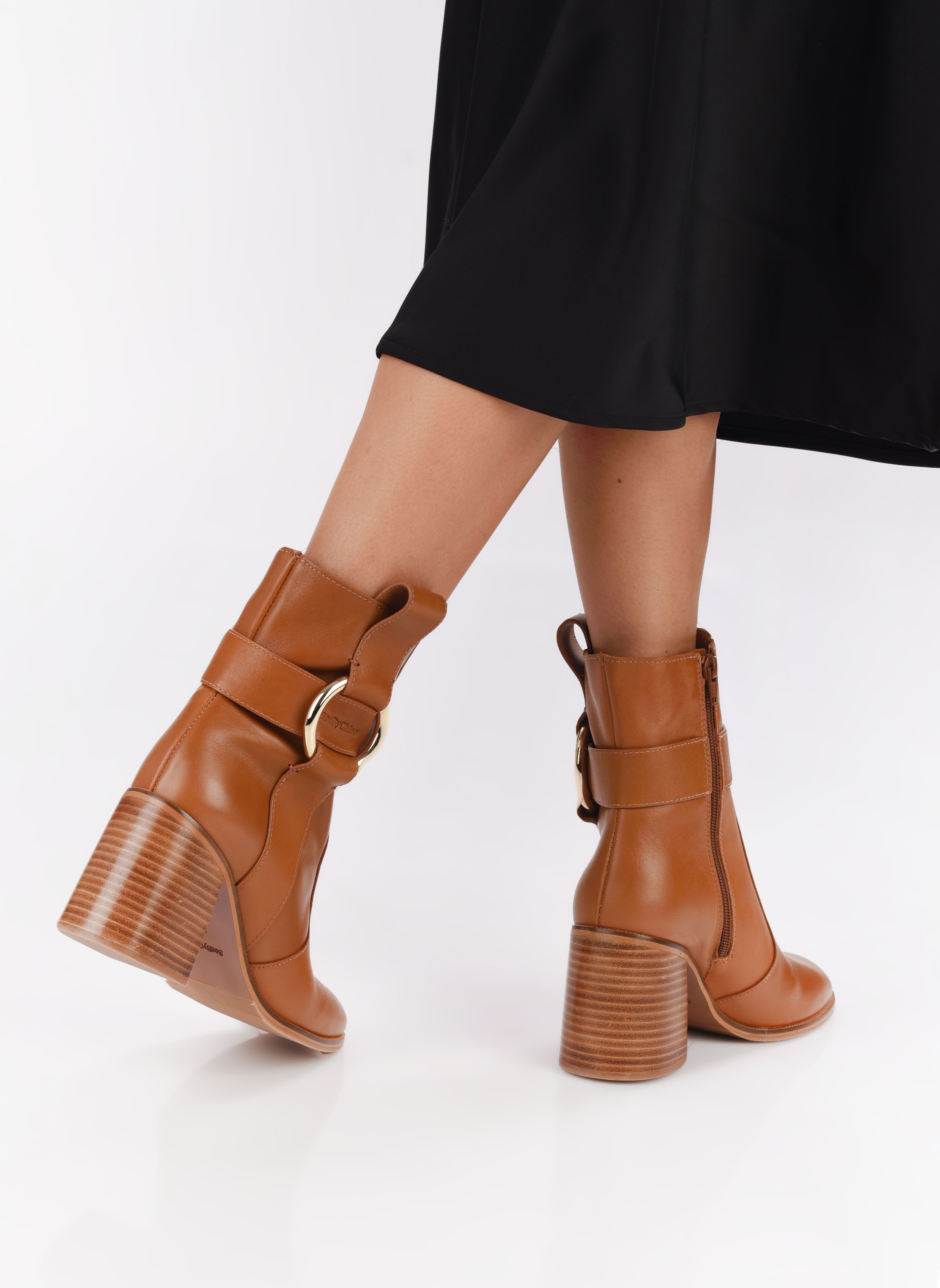 Stiefeletten und Stiefel New Ring Line Ankle Boot damen braun See by Chloé Stiefeletten und Stiefel New Ring Line Ankle Boot damen braun TAN
