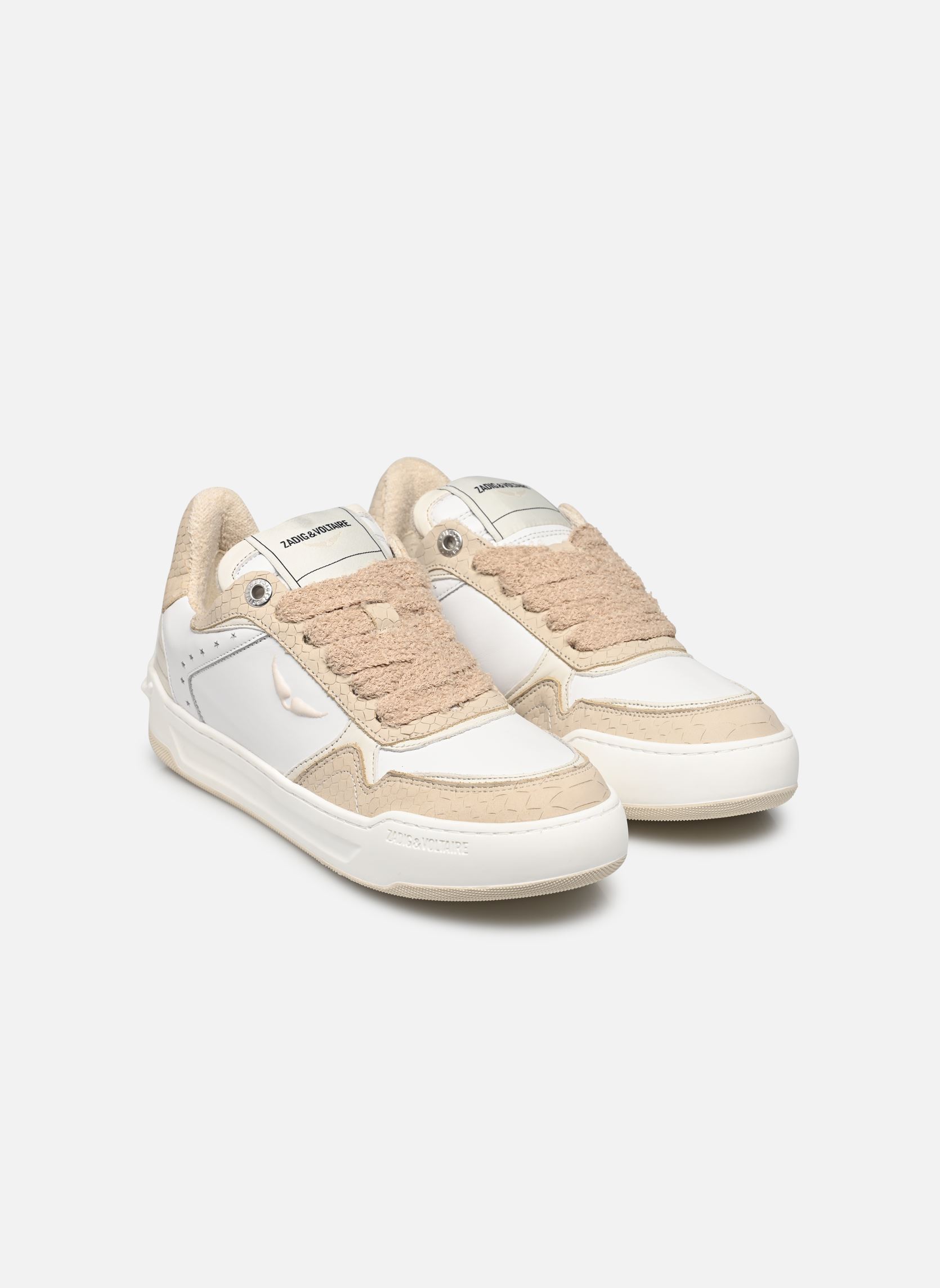 Lage sneakers Wings Leather Mix dames wit Zadig & Voltaire Lage sneakers Wings Leather Mix dames wit Ice
