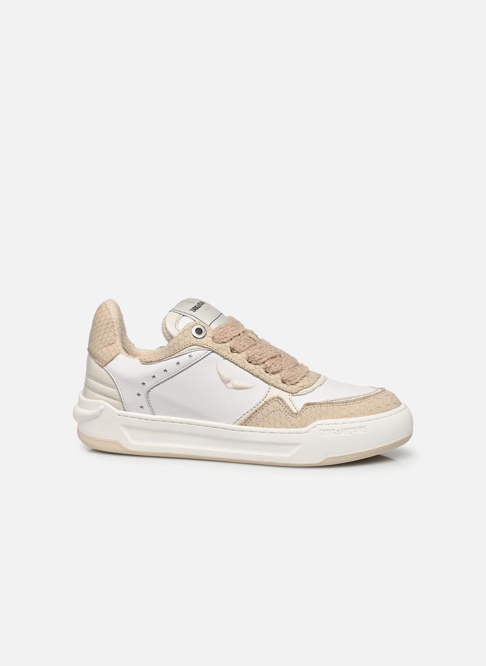 Lage sneakers Wings Leather Mix dames wit Zadig & Voltaire Lage sneakers Wings Leather Mix dames wit Ice